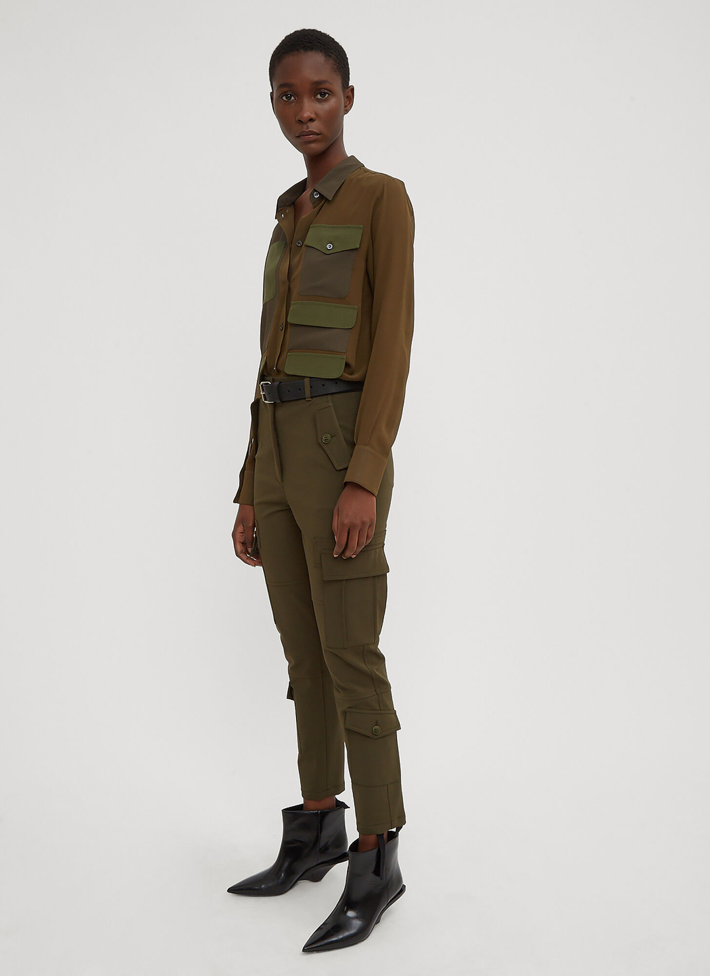  Altuzarra Altuzarra Havens Patched Shirt - Frau Hemden Green Fr - 38 