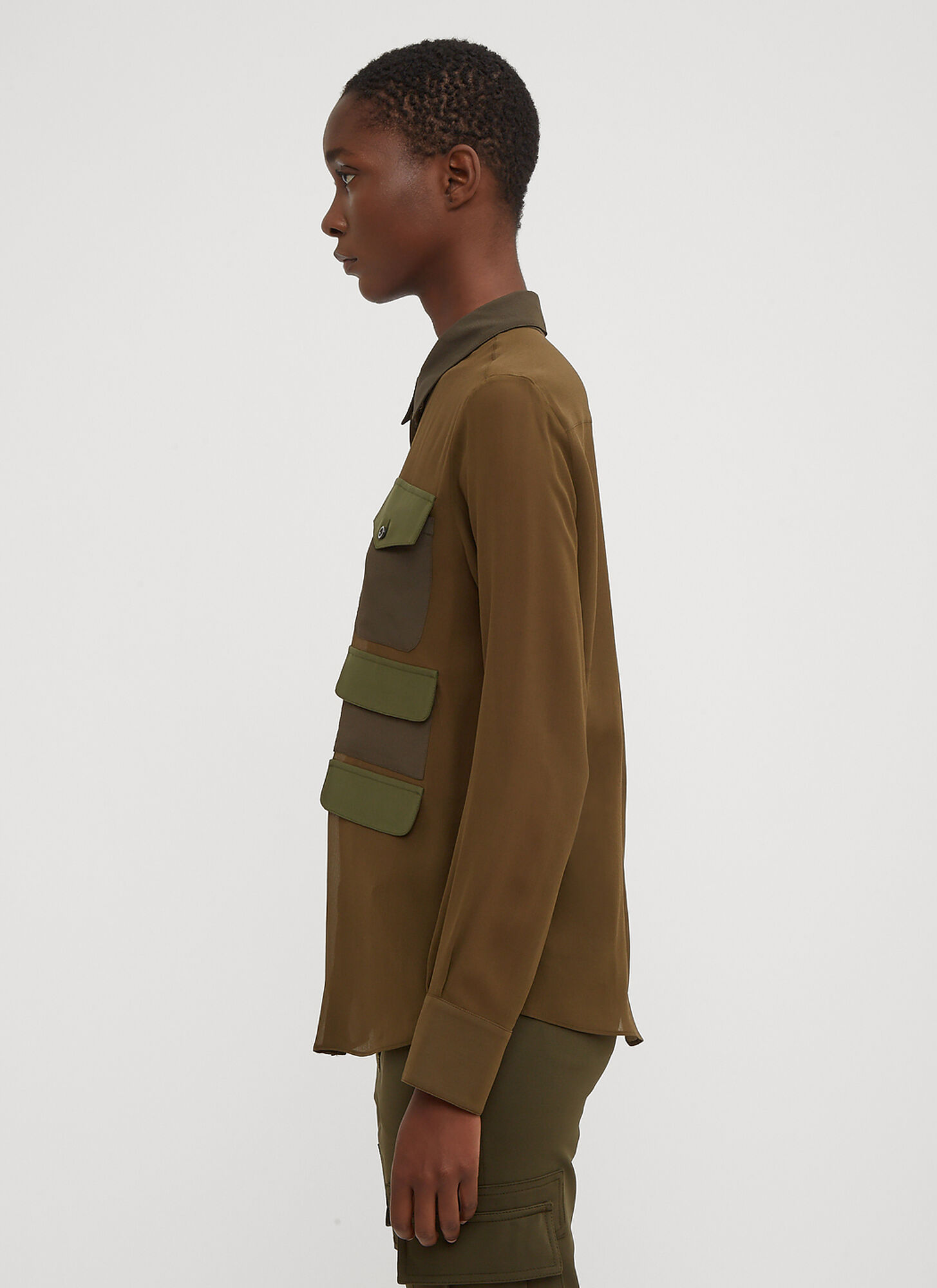  Altuzarra Altuzarra Havens Patched Shirt - Frau Hemden Green Fr - 38 
