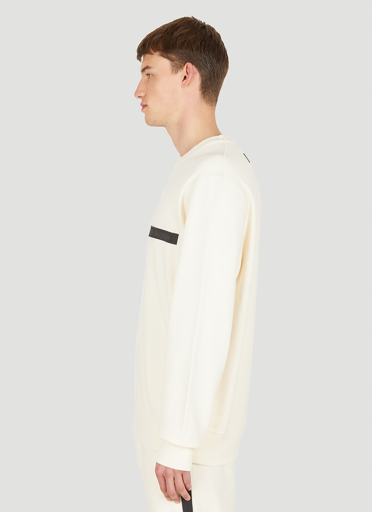  Alexander Mcqueen Alexander Mcqueen Logo Patch Sweatshirt - Mann Sweatshirts Cream M 