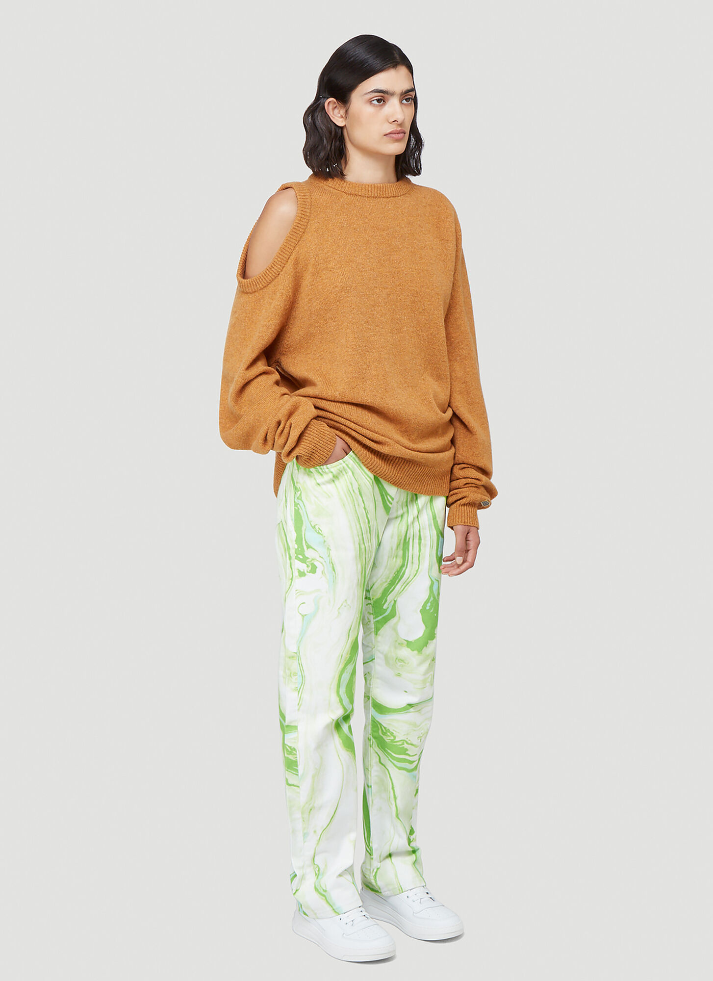  Aries Aries Cut-out Sweater - Frau Sweatshirts Orange L 