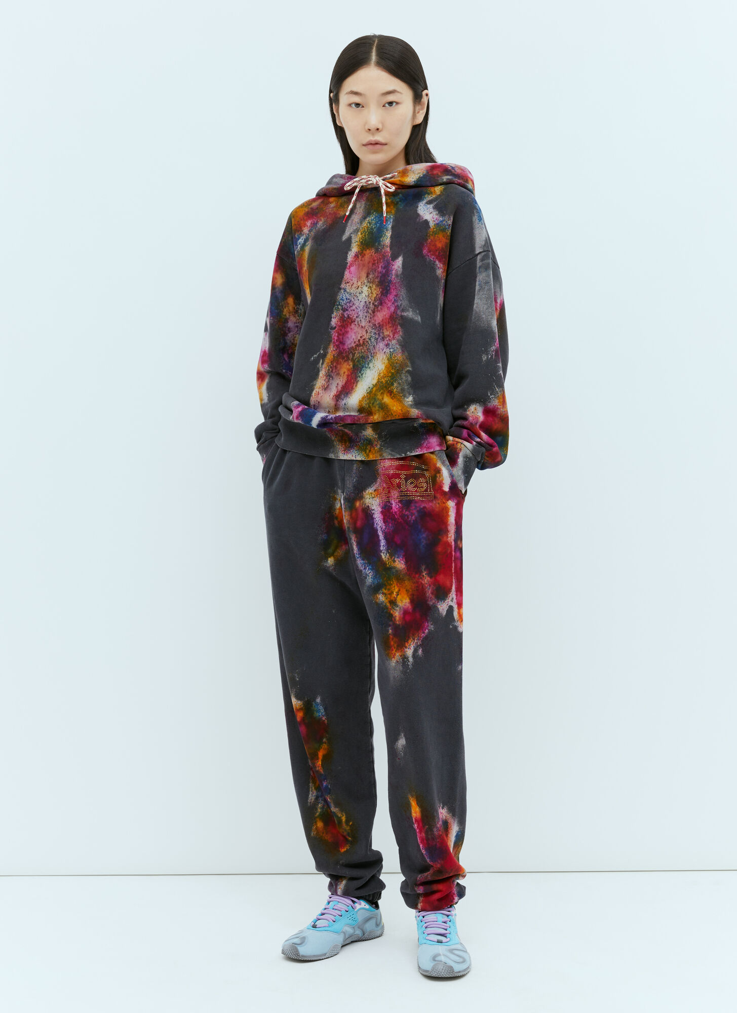  Aries Aries Colourspray Hooded Sweatshirt - Frau Sweatshirts Grey Xs 