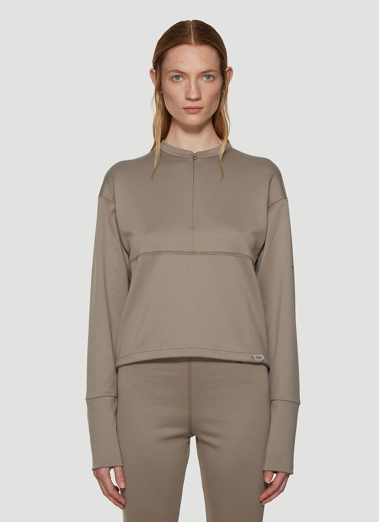 Artica-Arbox Half-zip Long Sleeve Top - Woman Sweatshirts Grey M