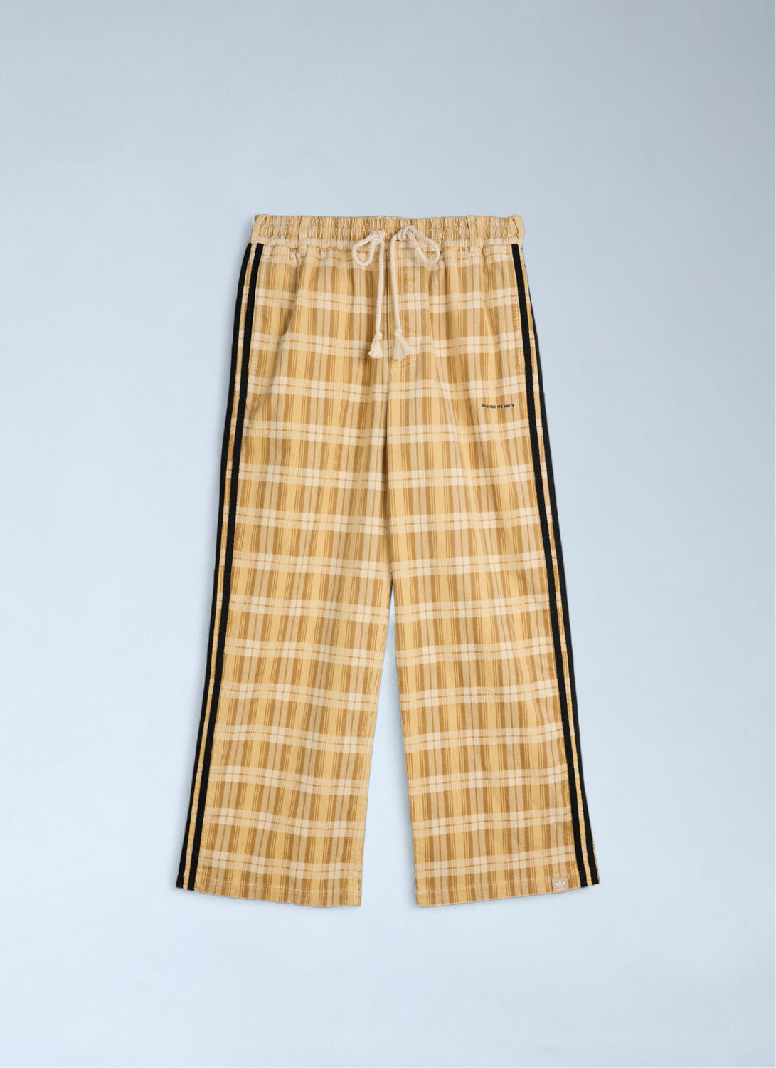 Adidas X Sftm Check Logo Motif Track Pants In Brown