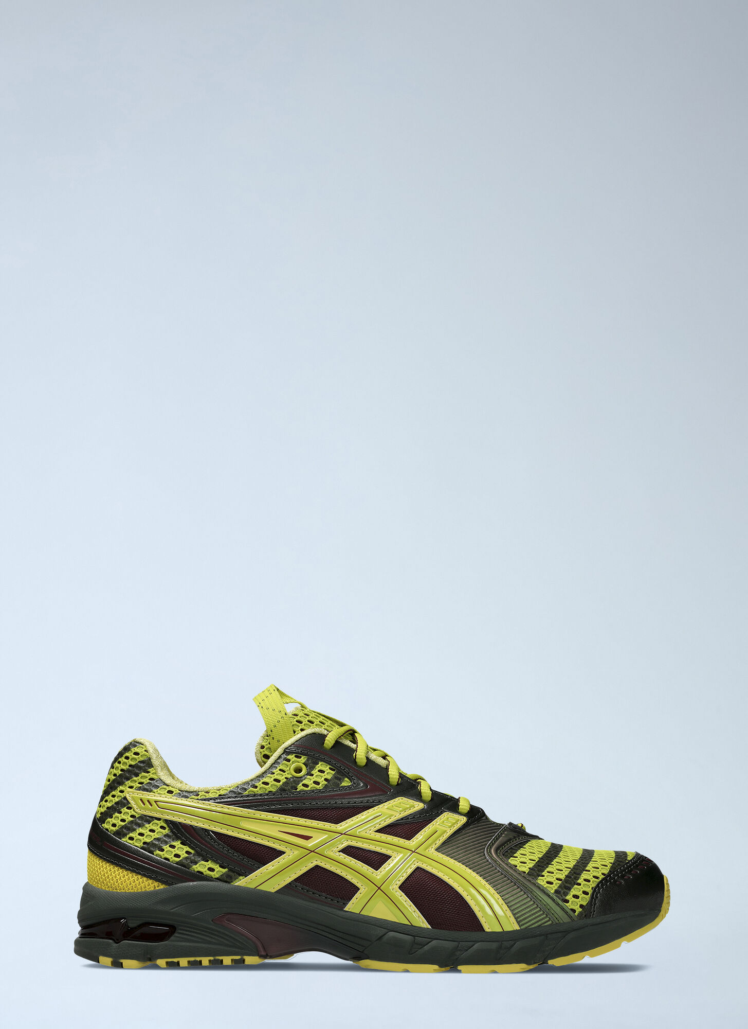 Asics Panels Mesh Rubber Sole Slip-on Sneakers In Yellow