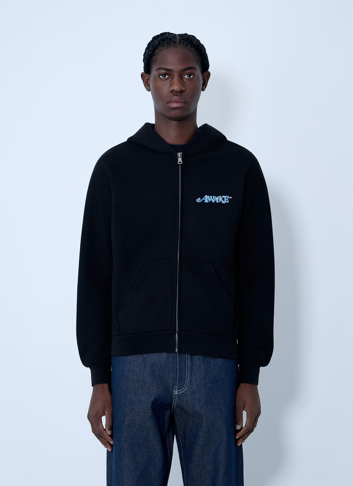 Awake Ny Logo Motif Hooded Sweatshirt - Man Sweatshirts Black M