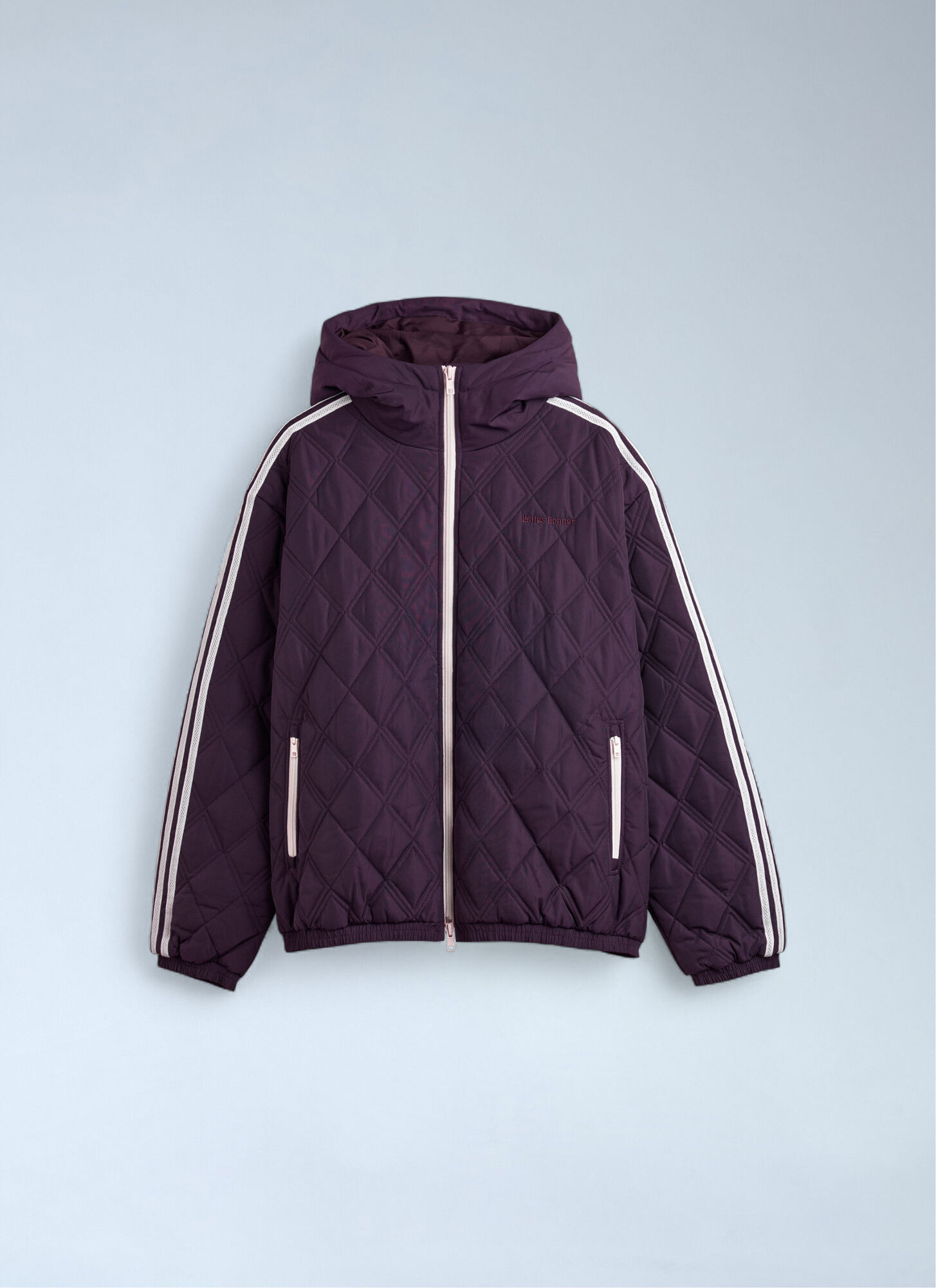 Adidas By Wales Bonner Uomo Bordeaux - Quilted Three Stripes Jacket, Size: M