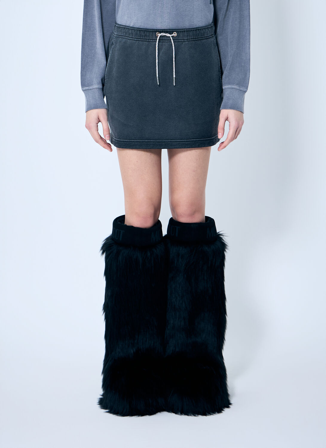 Alexander Wang Women Crystal Hotfix Tube Skirt In Grey