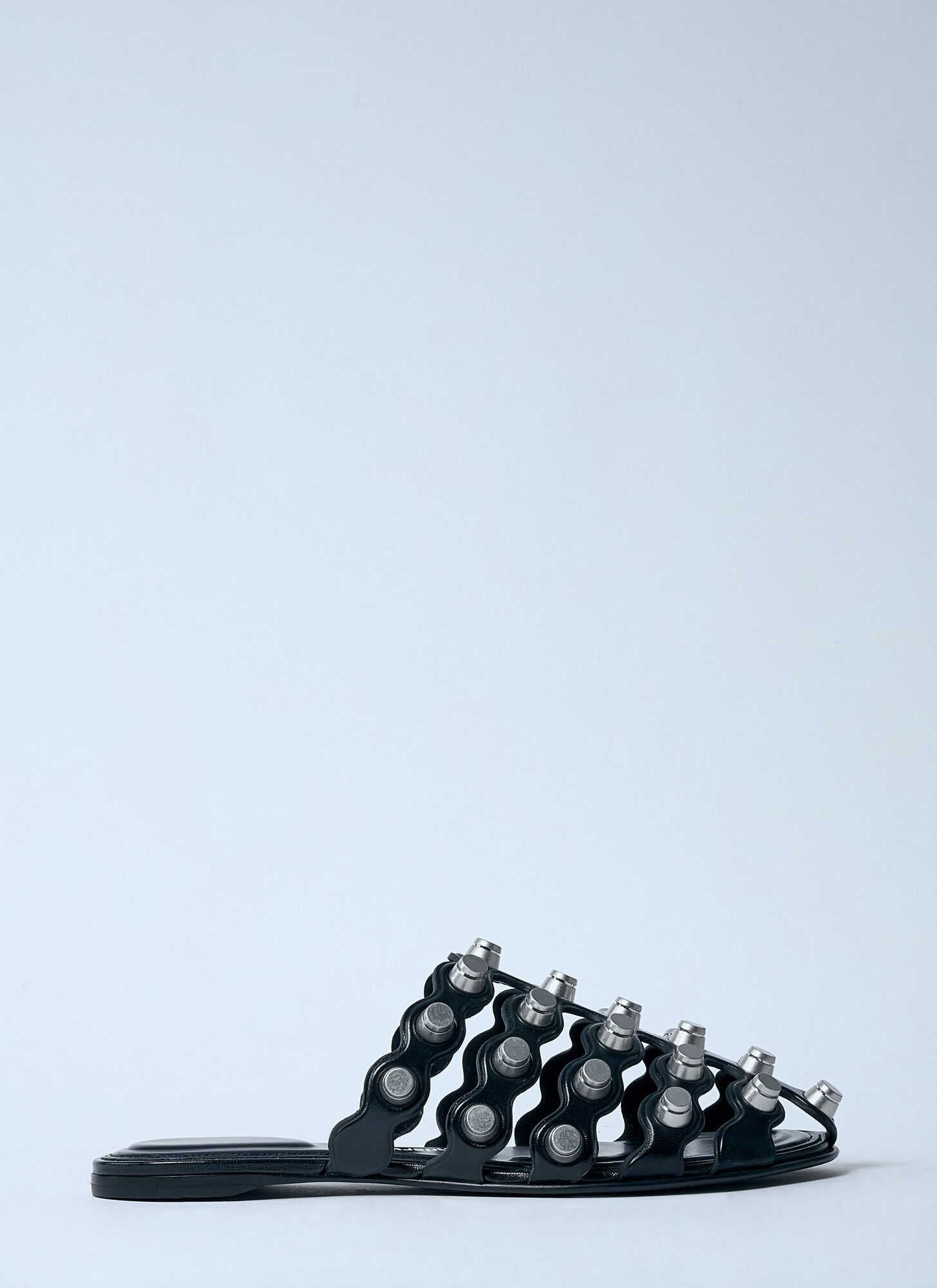 Alexander Wang Black Leather Sandals In Black