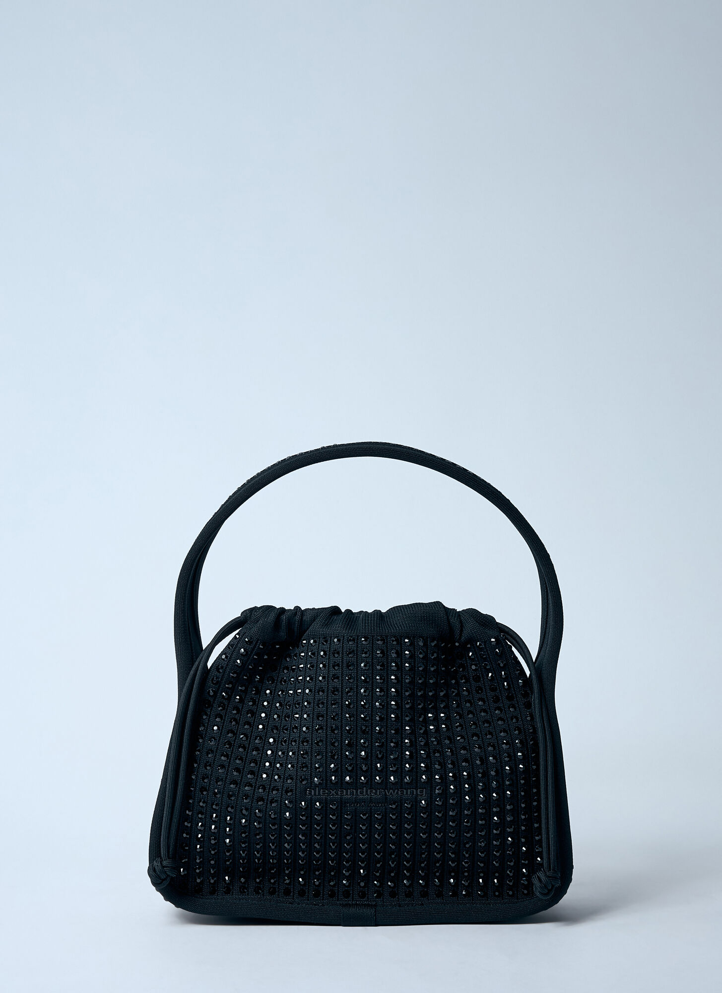 Alexander Wang Sapphire Glass Embellished Bag In Black