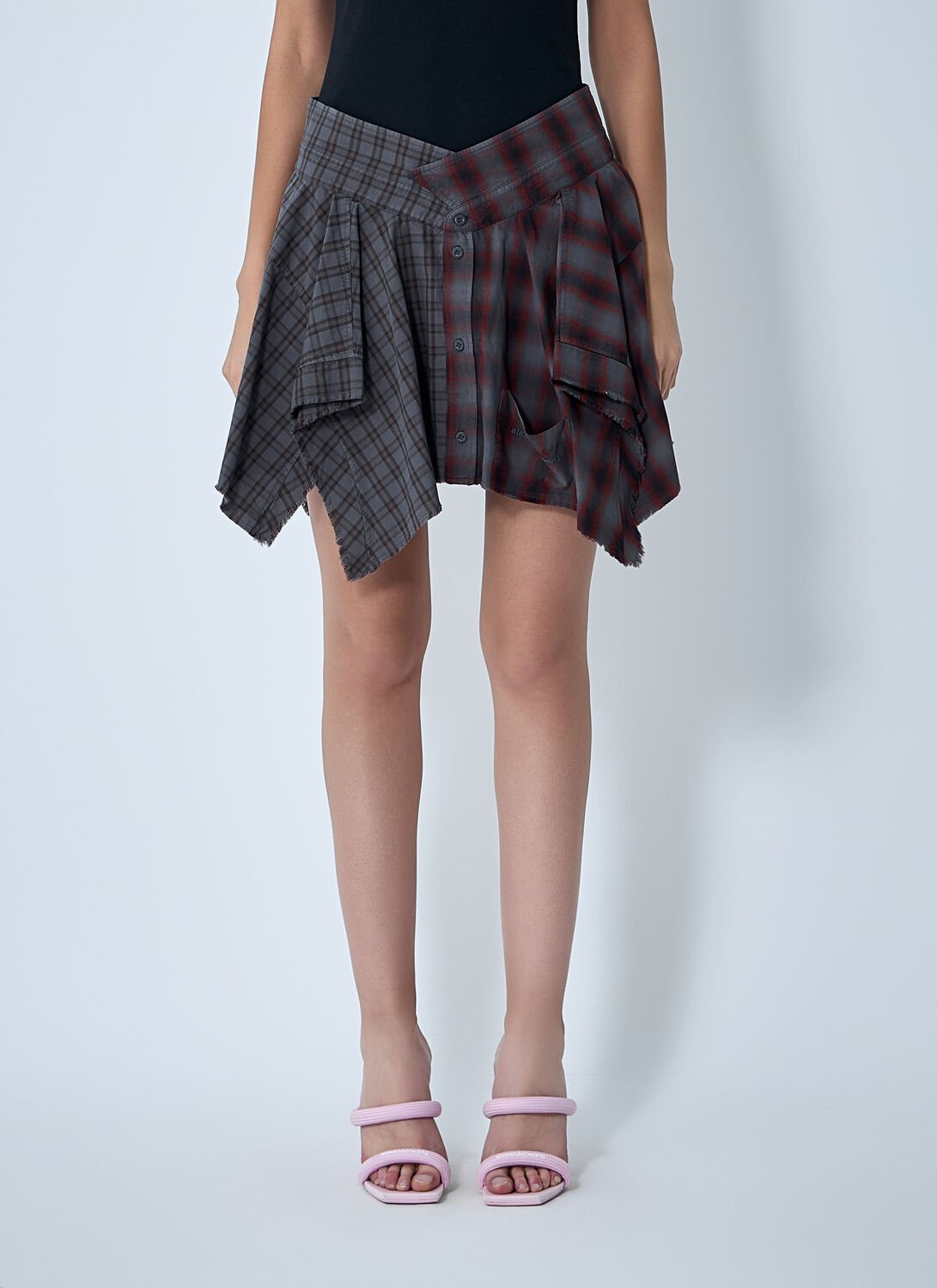 Alexander Wang Women De-constructed Mini Skirt In Black