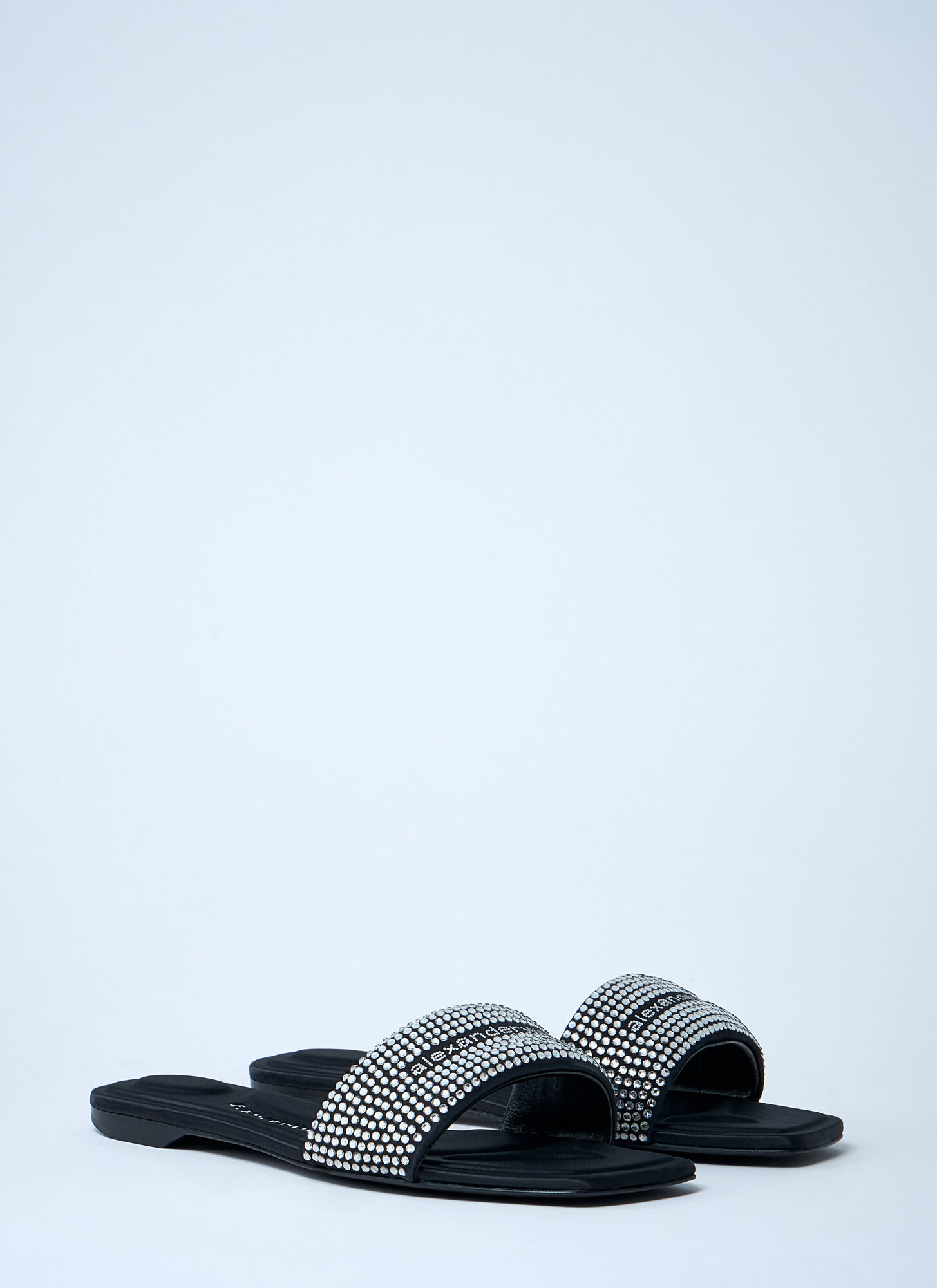  Alexander Wang Alexander Wang Embellished Logo Motif Slides - Frau Slides Black Eu - 36 