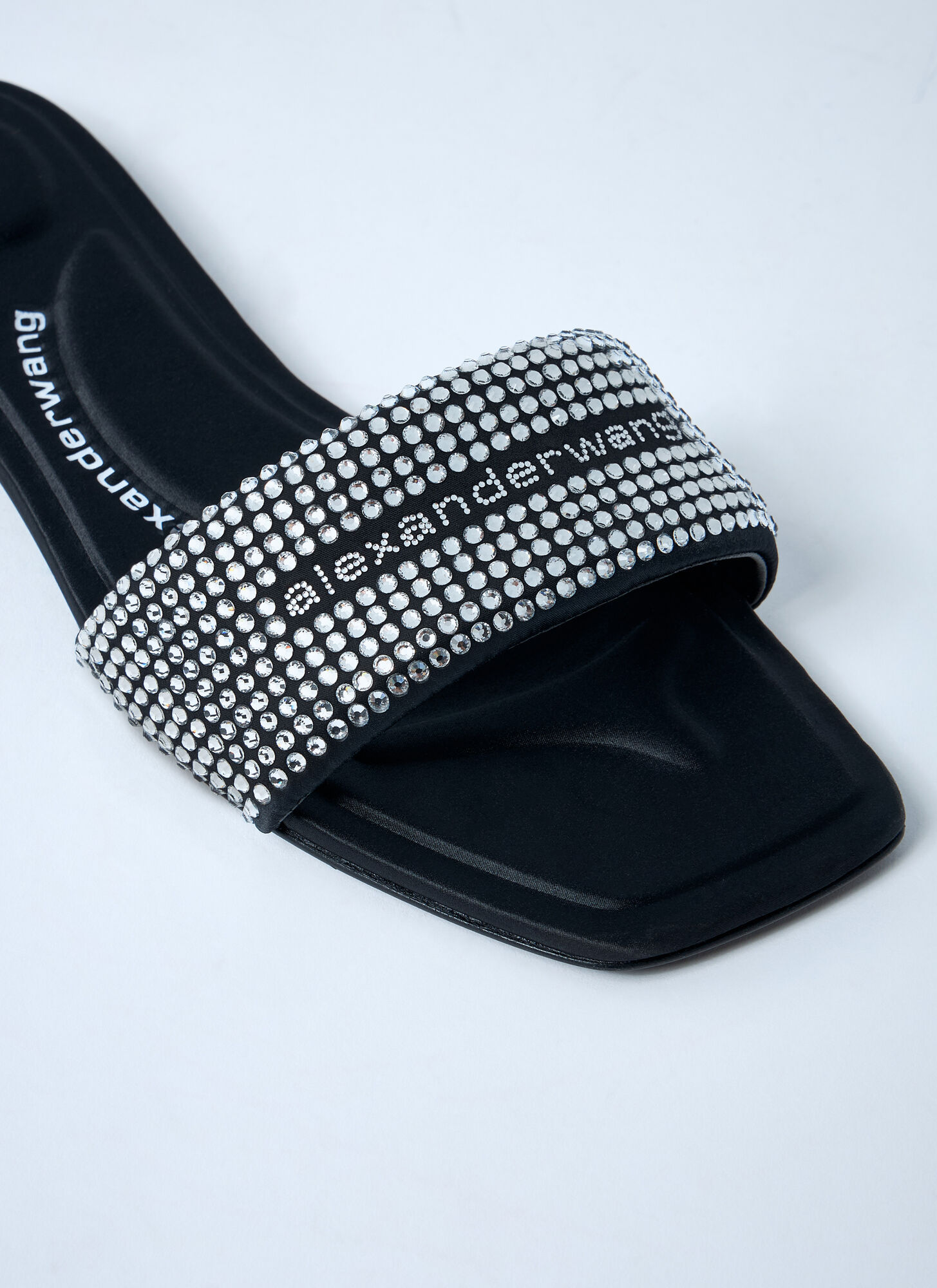  Alexander Wang Alexander Wang Embellished Logo Motif Slides - Frau Slides Black Eu - 36 