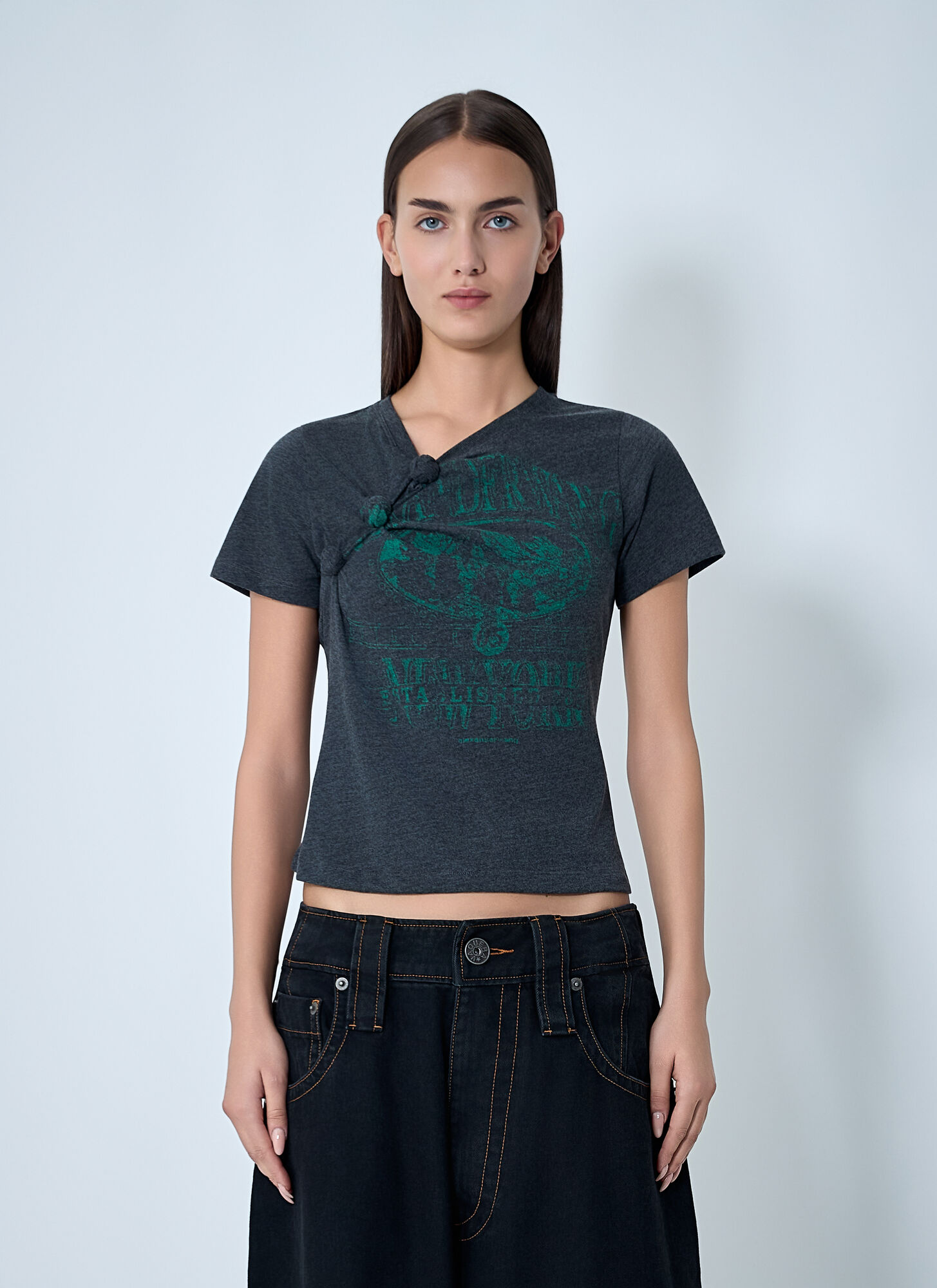 Alexander Wang Women Logo Motif T-shirt In Black