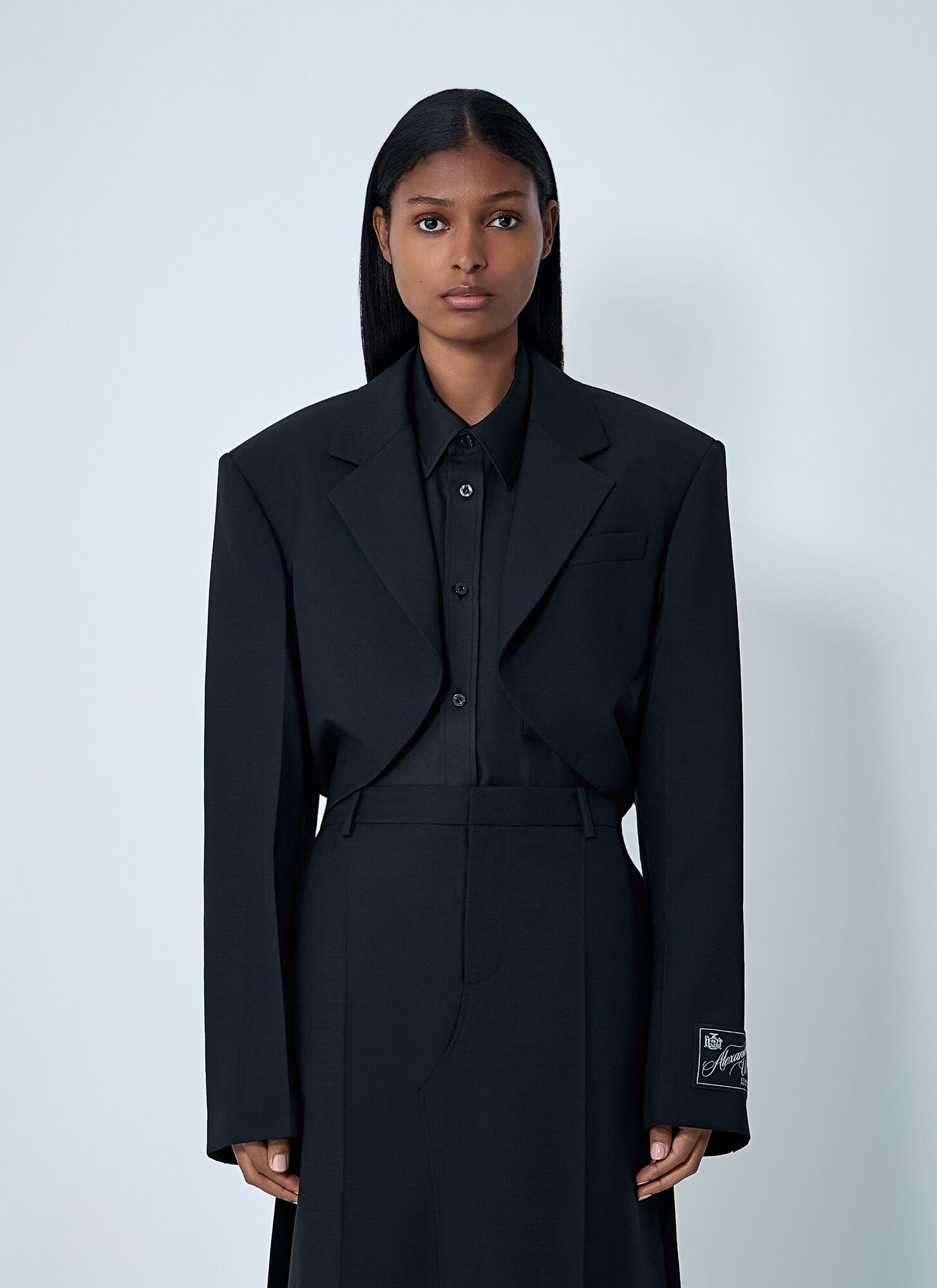 Alexander Wang Cropped Blazer In Black