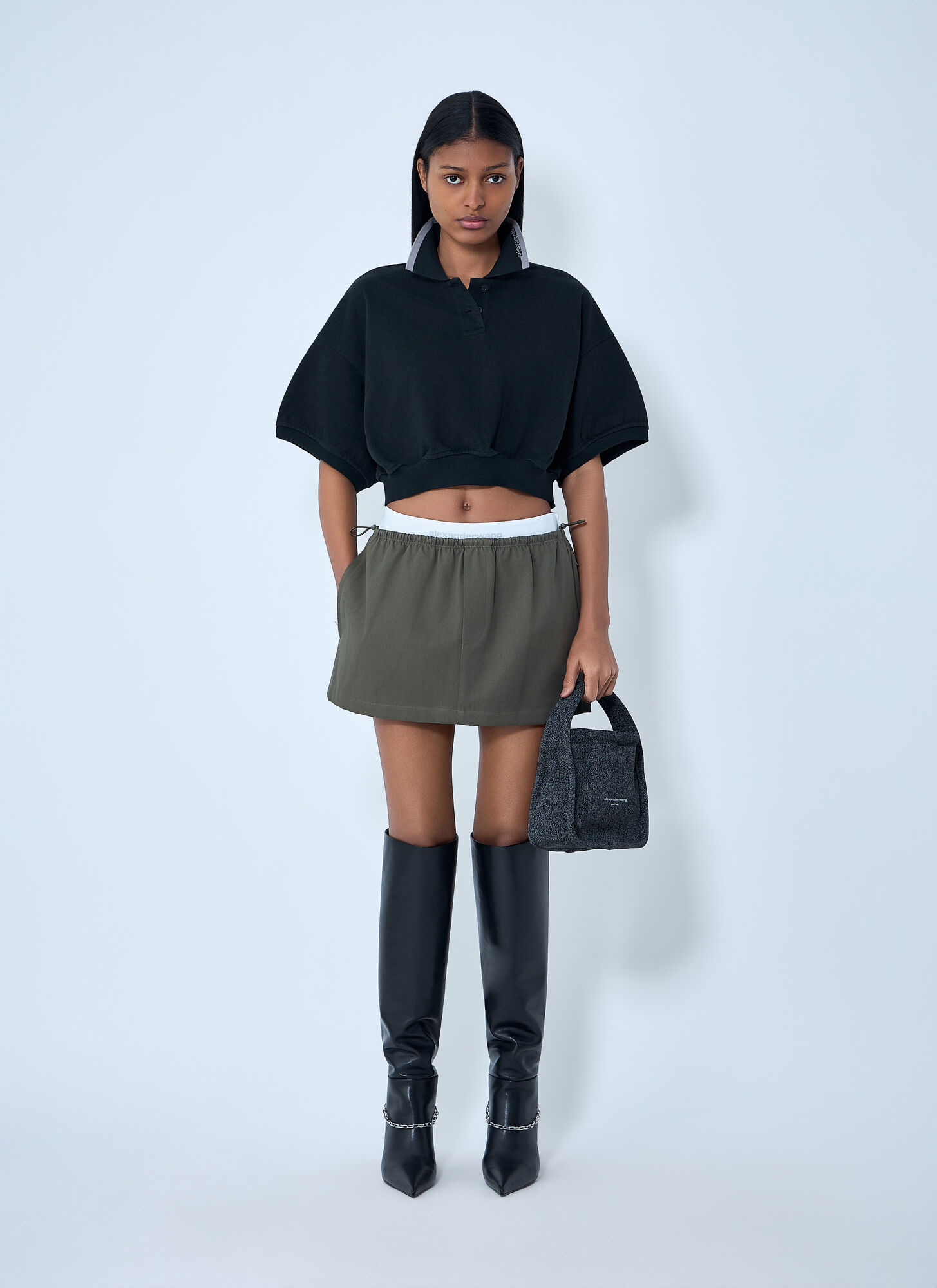  Alexander Wang Alexander Wang Elasticated Waist Mini Skirt - Frau Röcke Green M 