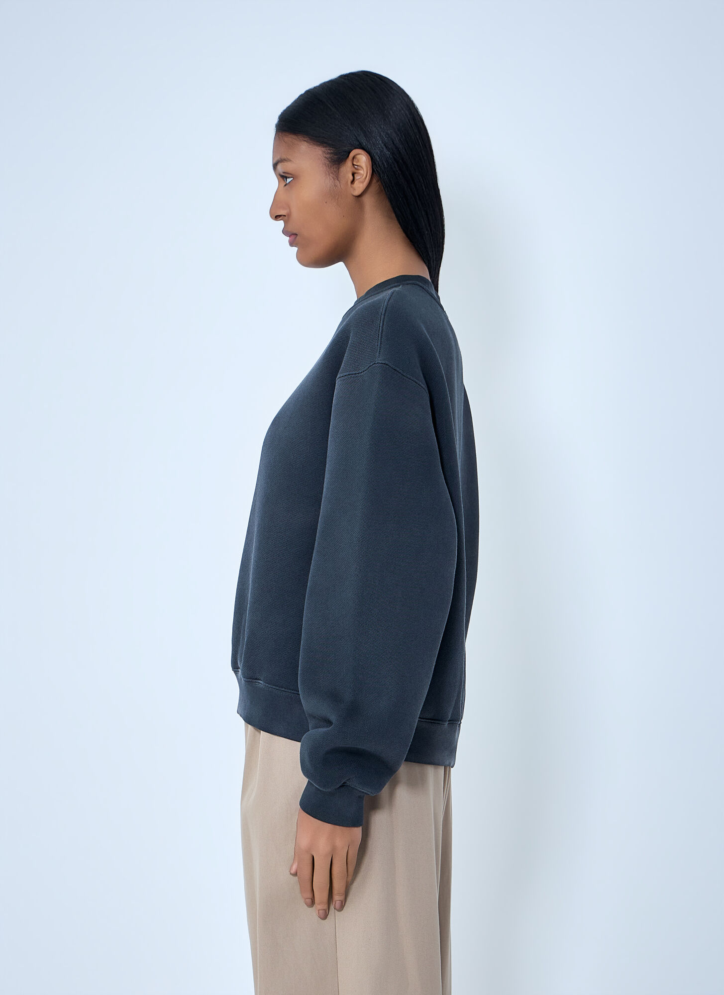  Alexander Wang Alexander Wang Embroidered Logo Sweatshirt - Frau Sweatshirts Dark Grey L 