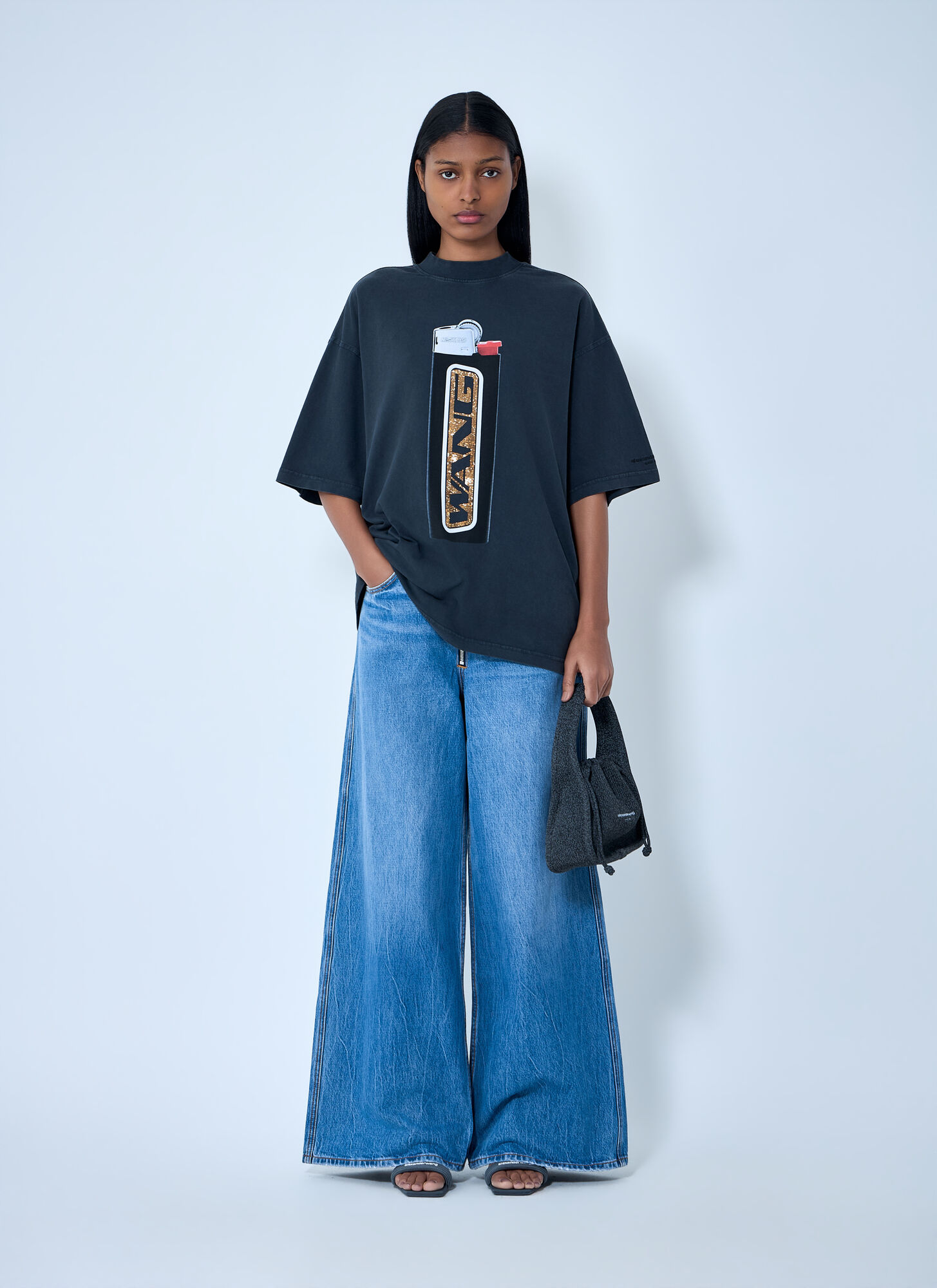  Alexander Wang Alexander Wang Wide-leg Denim Jeans - Frau Jeans Blue 26 