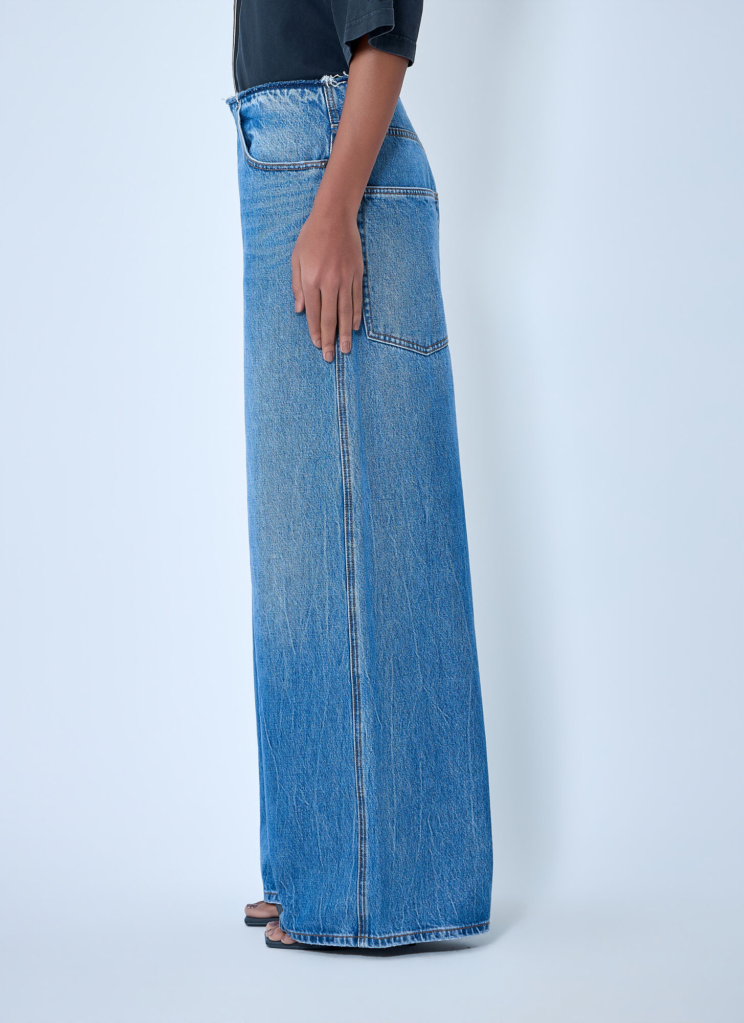  Alexander Wang Alexander Wang Wide-leg Denim Jeans - Frau Jeans Blue 26 