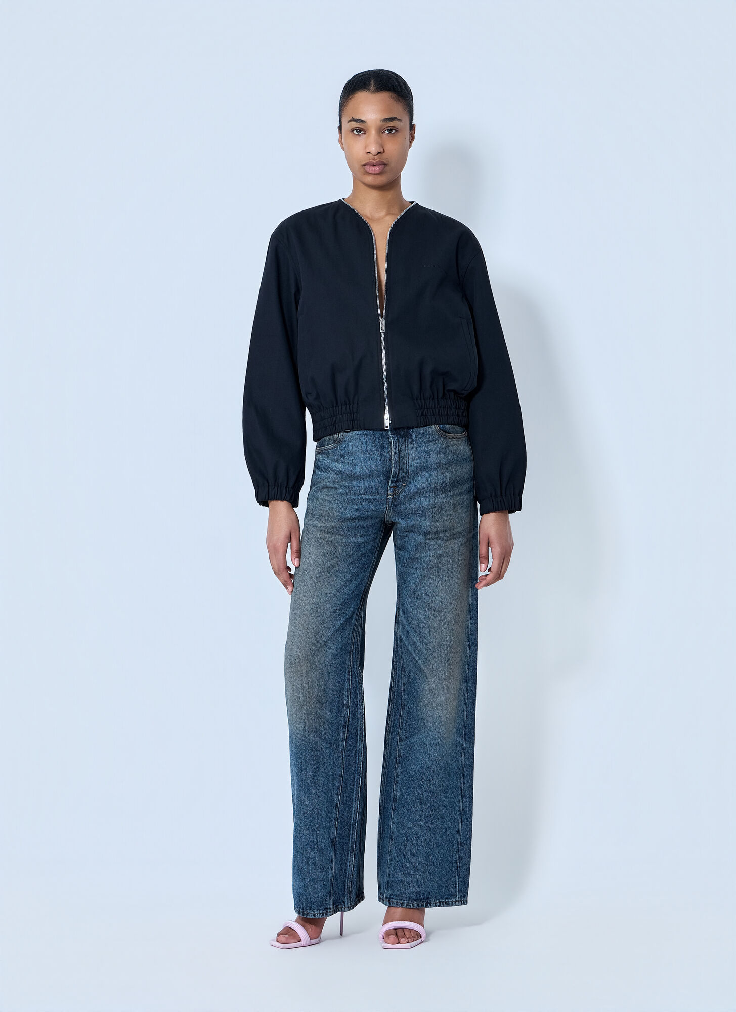 Alexander Wang Alexander Wang Zip-up Bomber Jacket - Frau Jacken Black S 