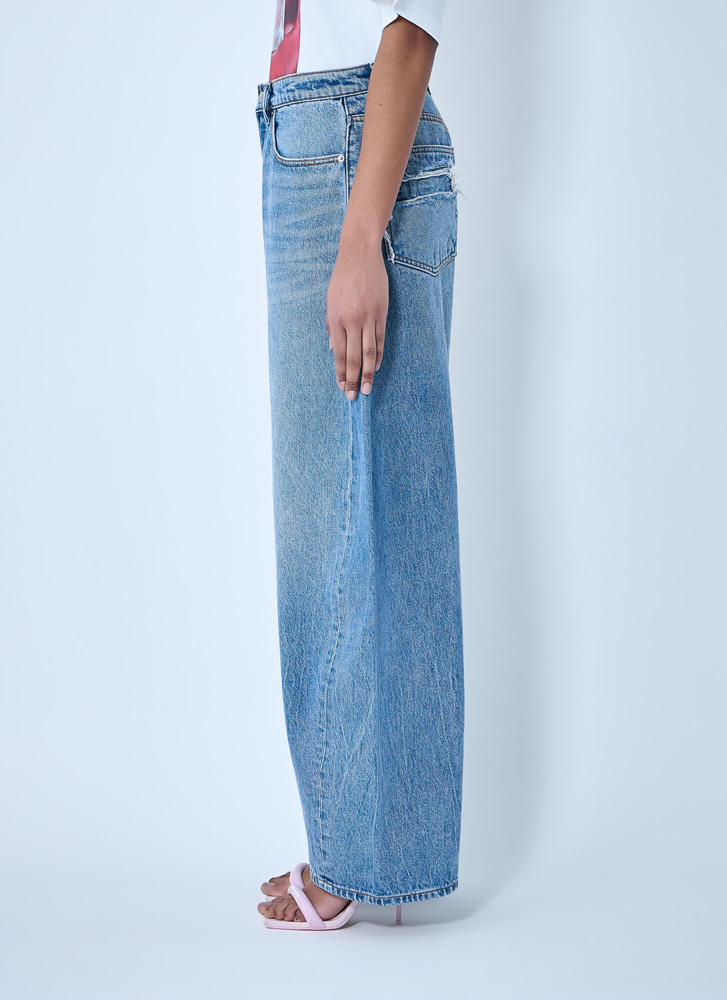  Alexander Wang Alexander Wang Wide-leg Denim Jeans - Frau Jeans Blue 26 