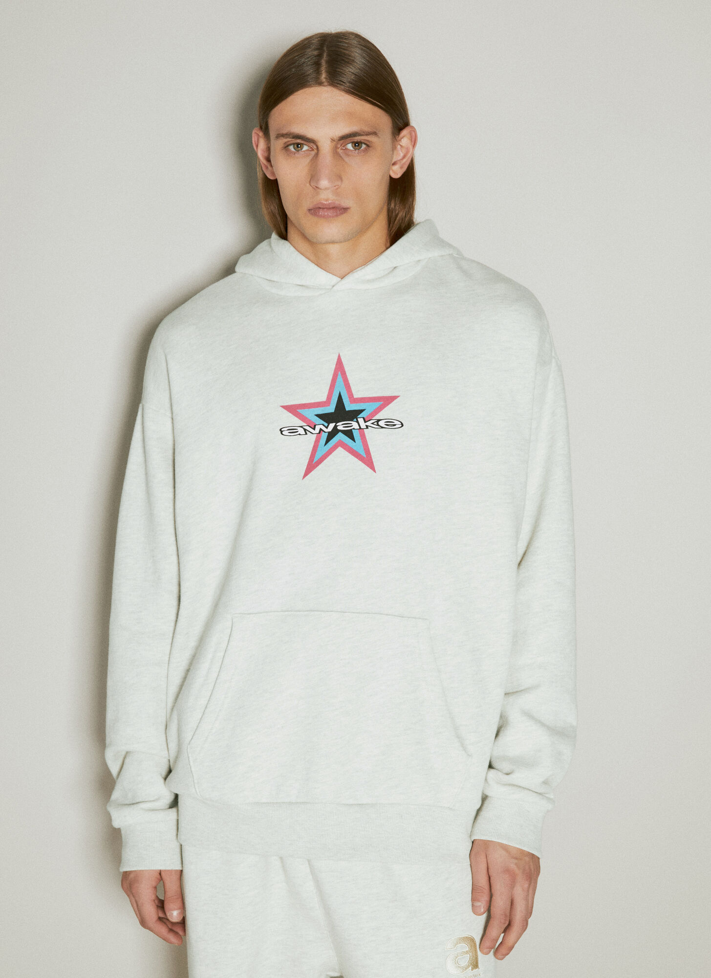  Awake Ny Awake Ny Star Logo Hooded Sweatshirt - Mann Sweatshirts Grey Xl 
