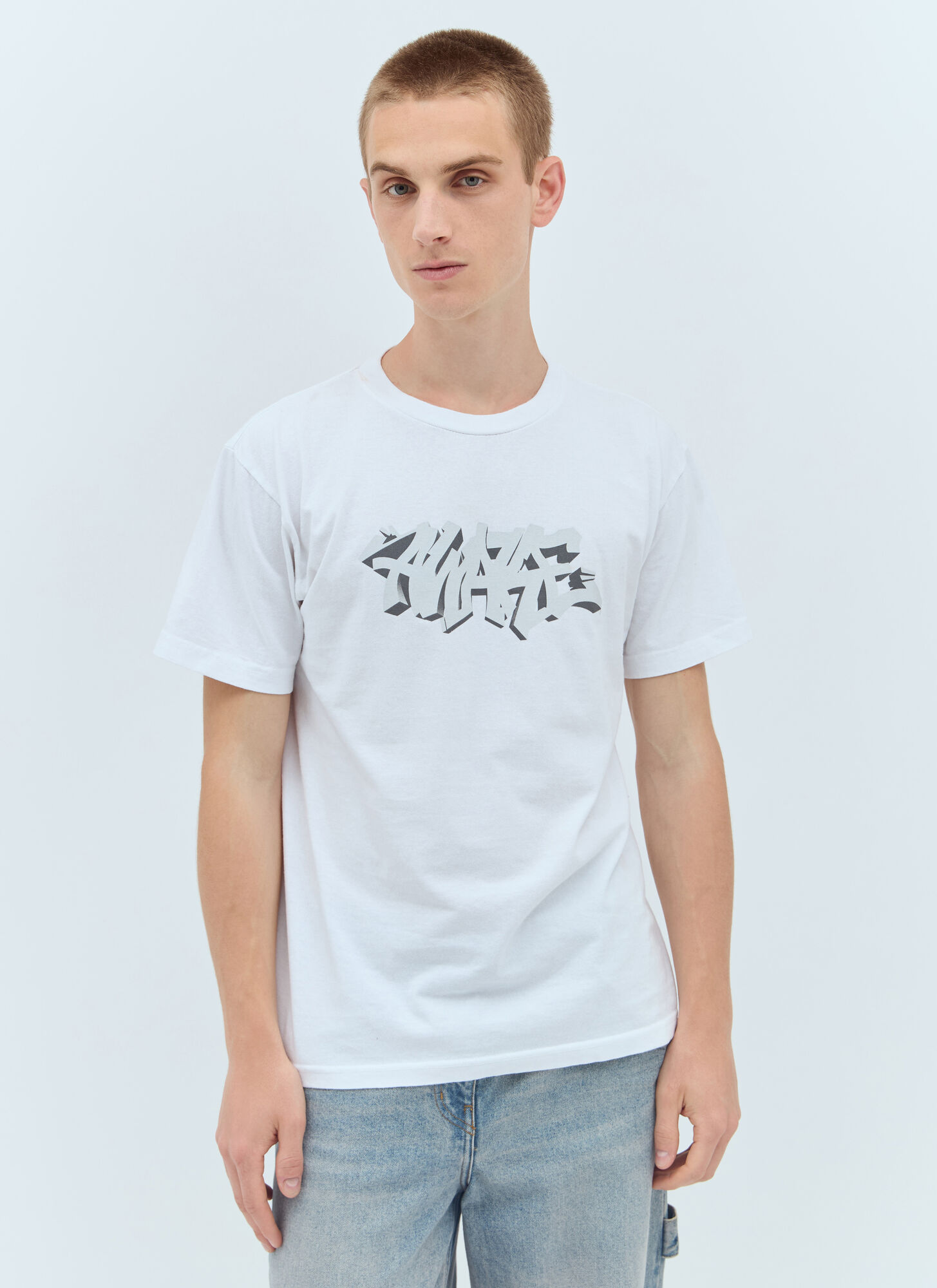 Awake Ny Men's White Graffiti T-Shirt - Man T-Shirts M