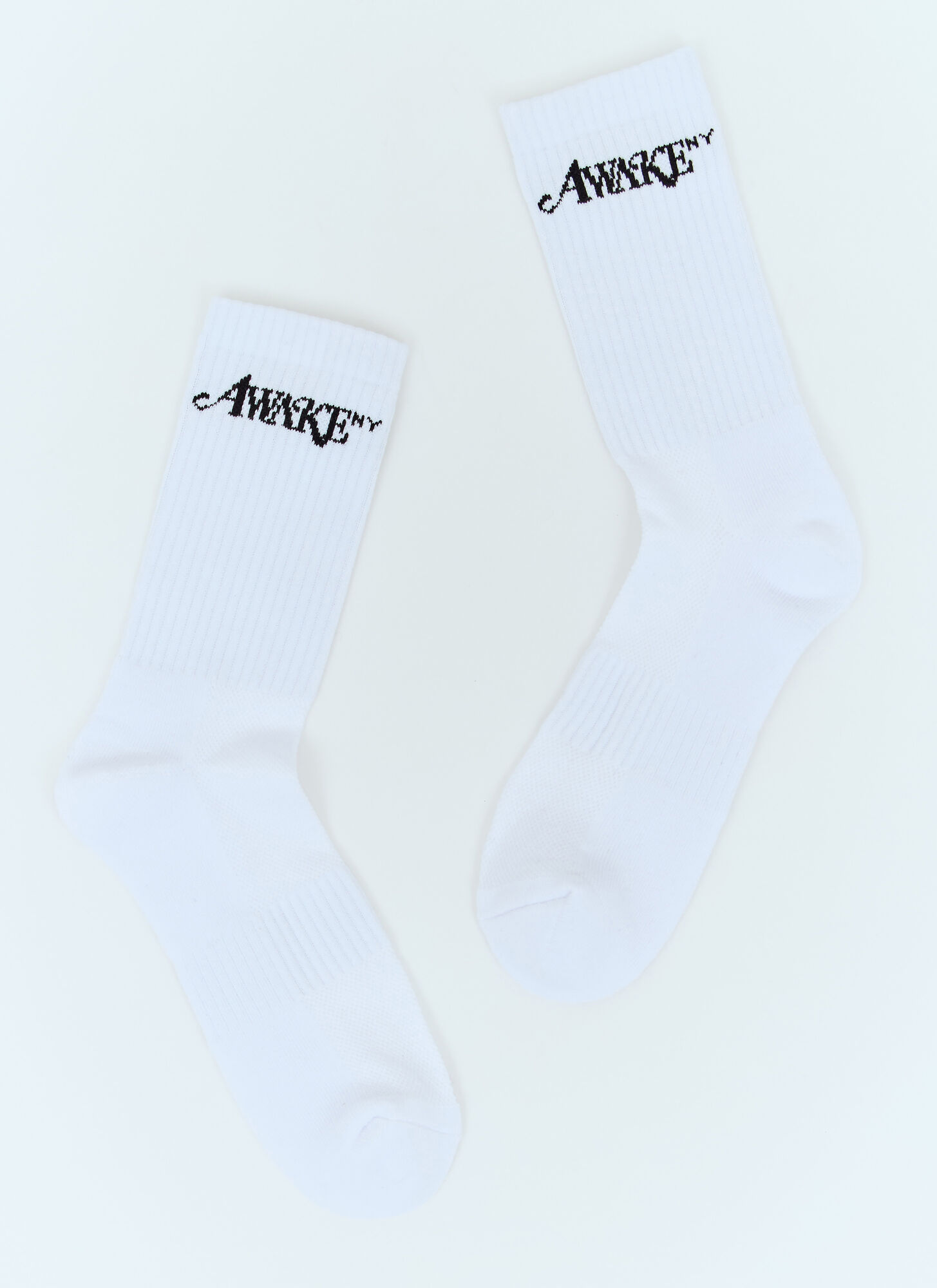 Awake Ny Logo Jacquard Socks In White
