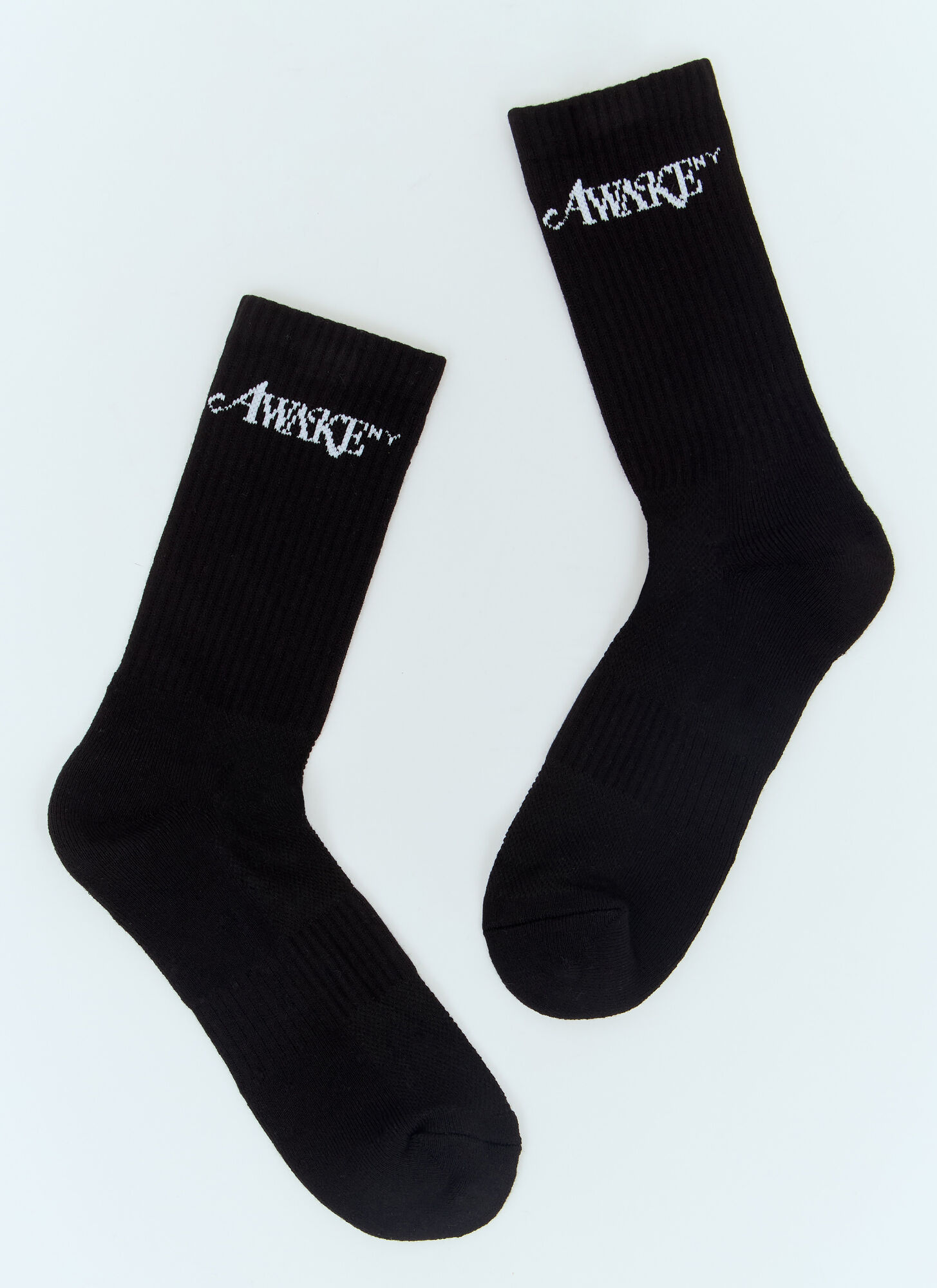 Awake Ny Logo Jacquard Socks In Black