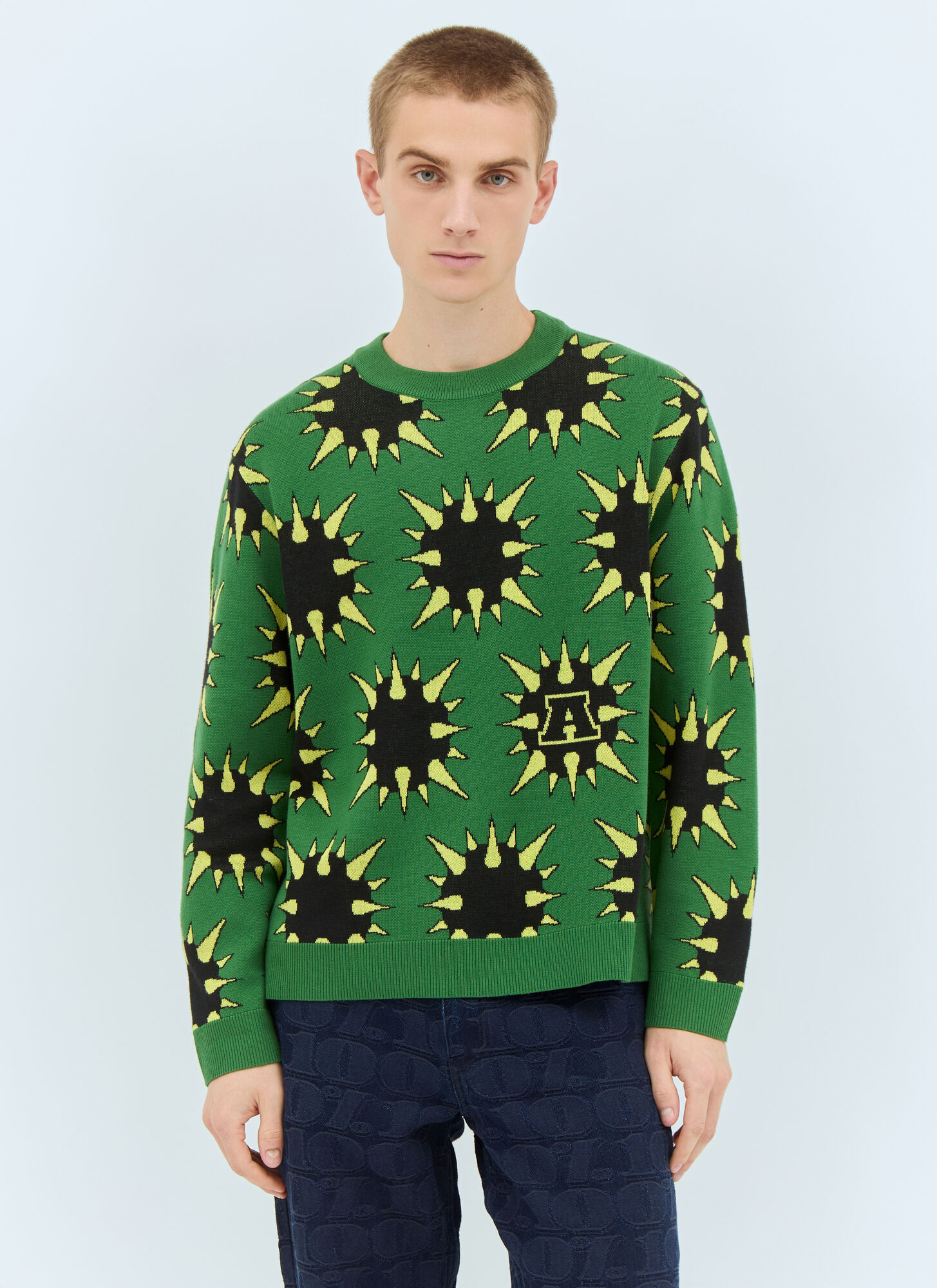 Awake Ny Men's Green Spike Sweater - Man Knitwear L