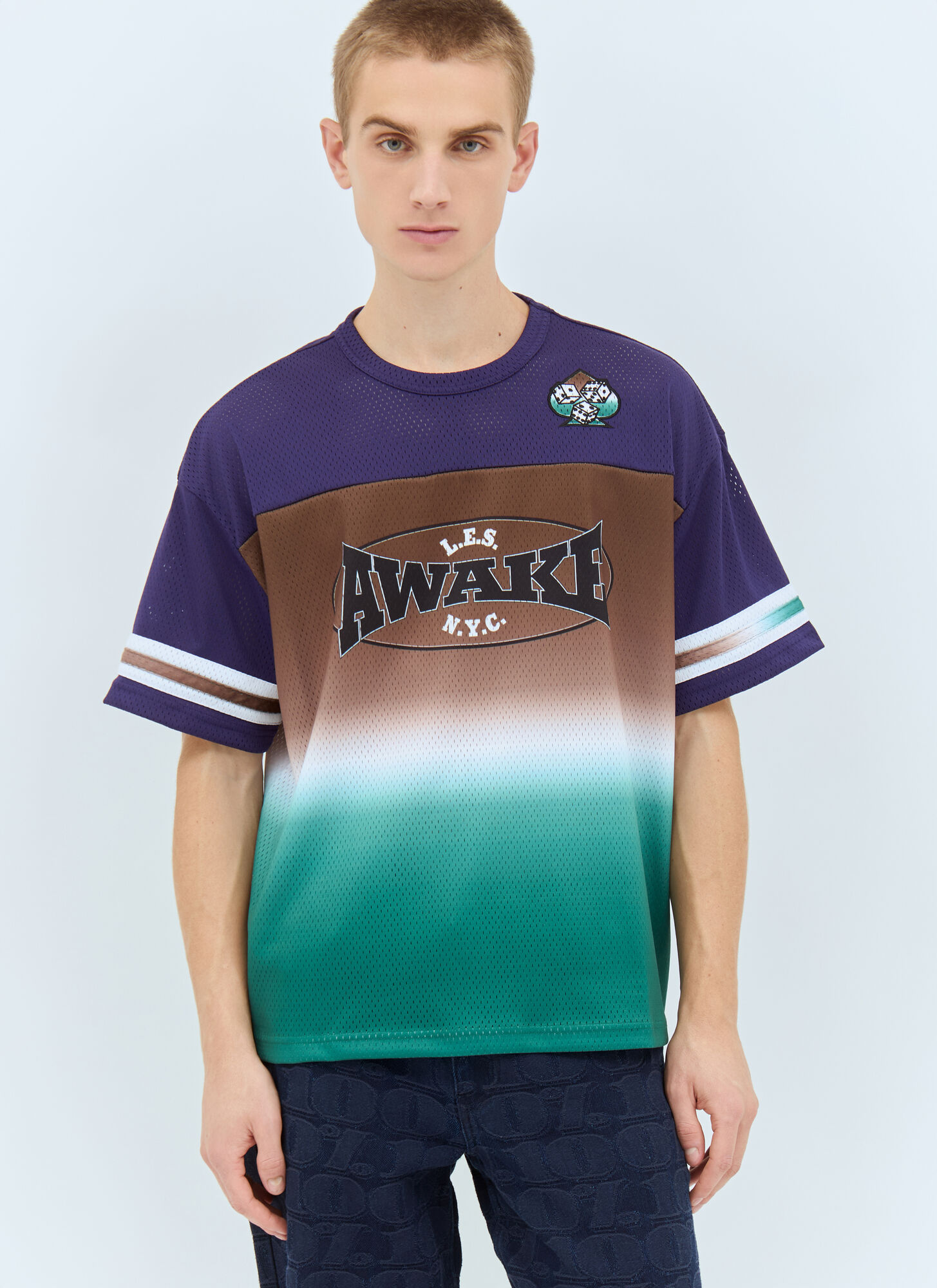 Awake Ny Men's Multicolour Mesh Football Jersey - Man T-Shirts S