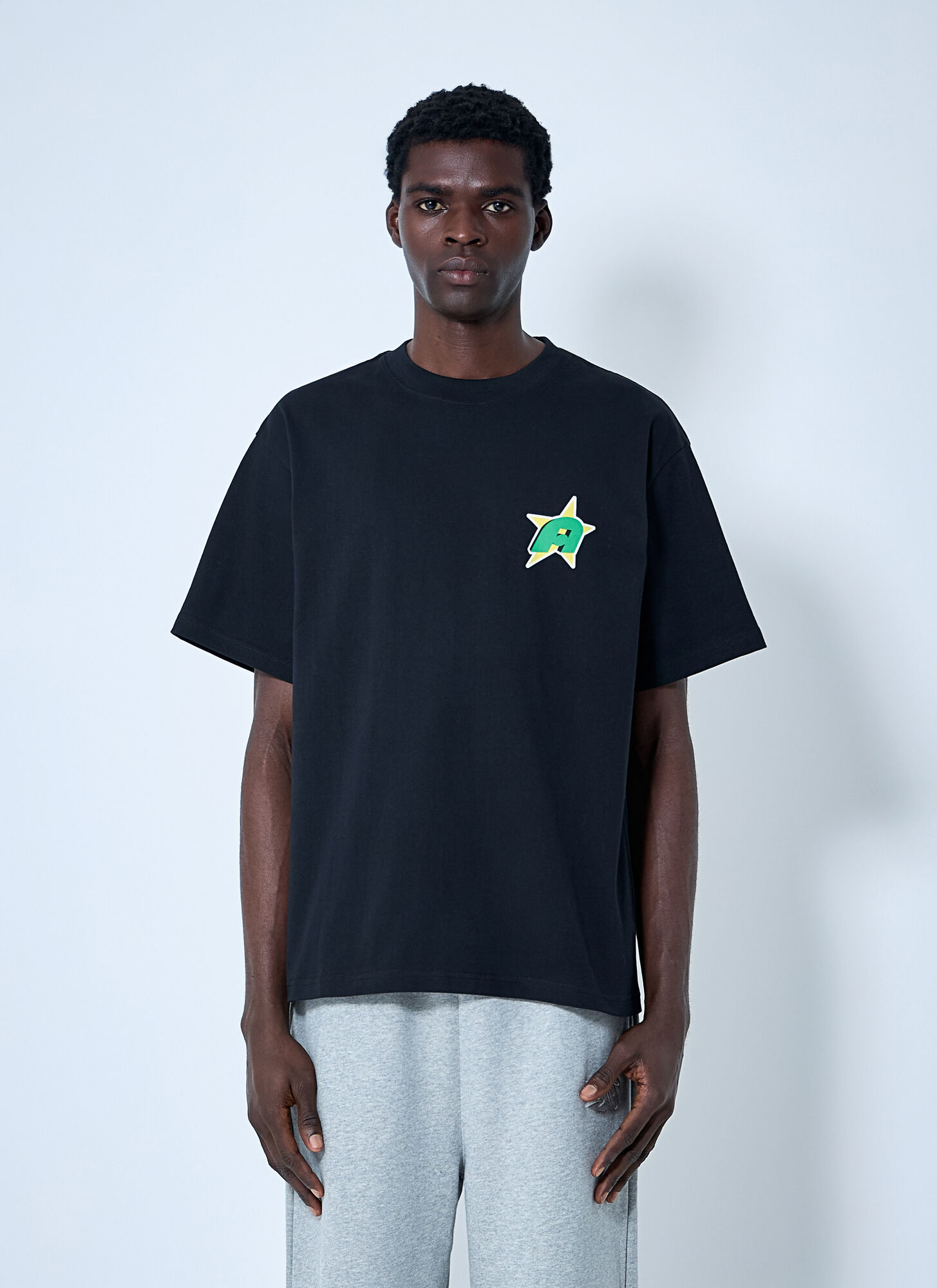 Awake Ny Men's Black Logo Motif T-Shirt - Man T-Shirts S