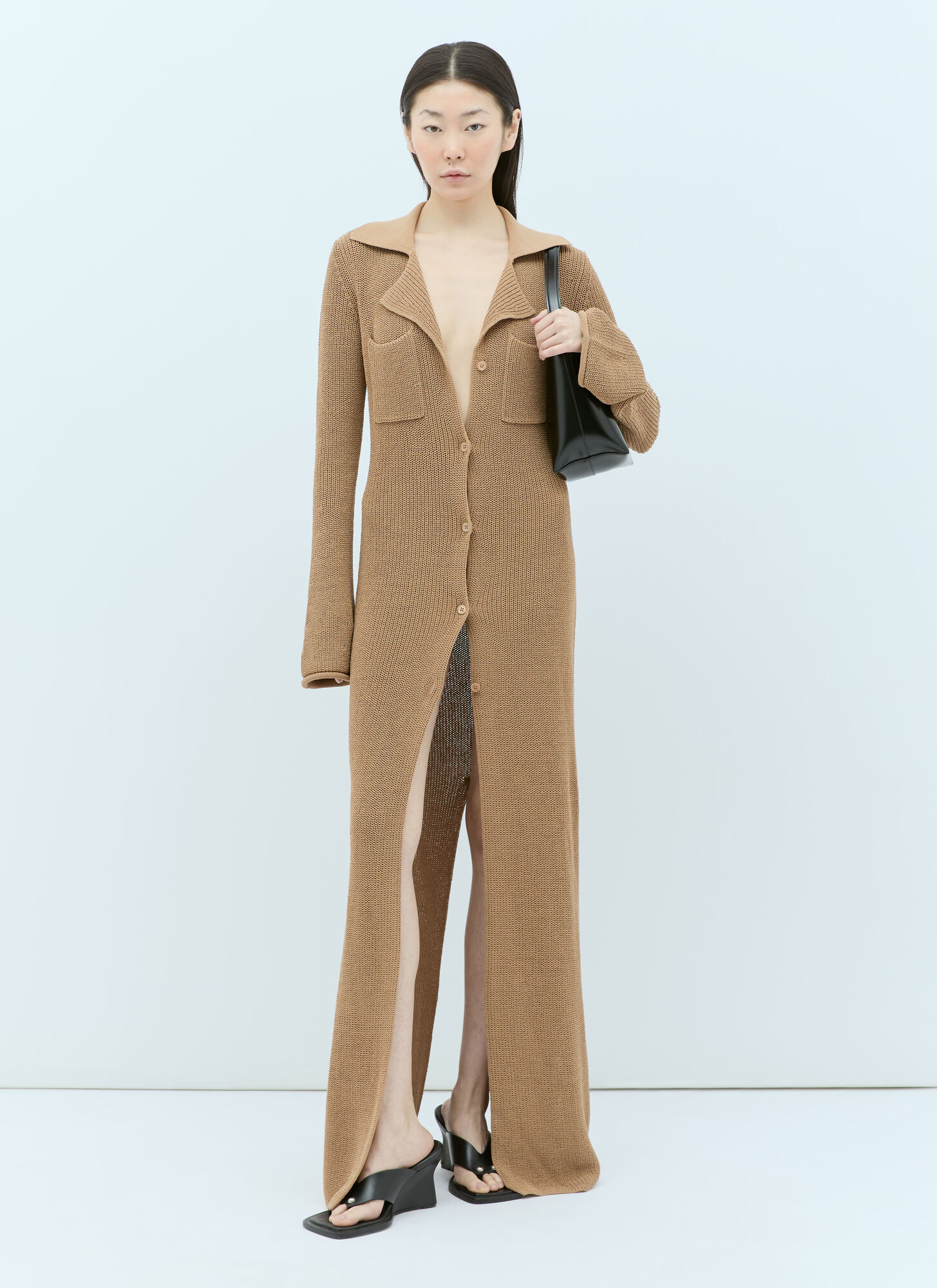  Aya Muse Aya Muse Agos Knit Maxi Dress - Frau Kleider Brown M 