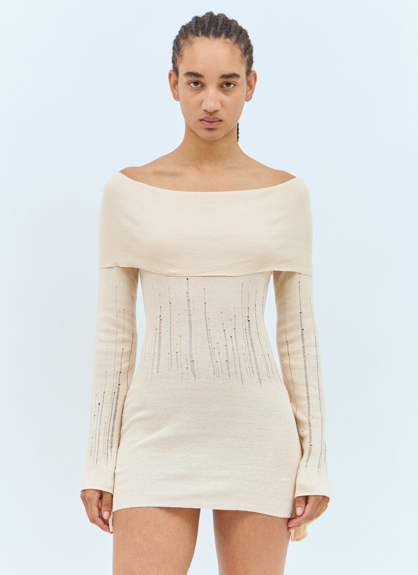 Aya Muse Deva Knit Dress – Woman Dresses Beige L
