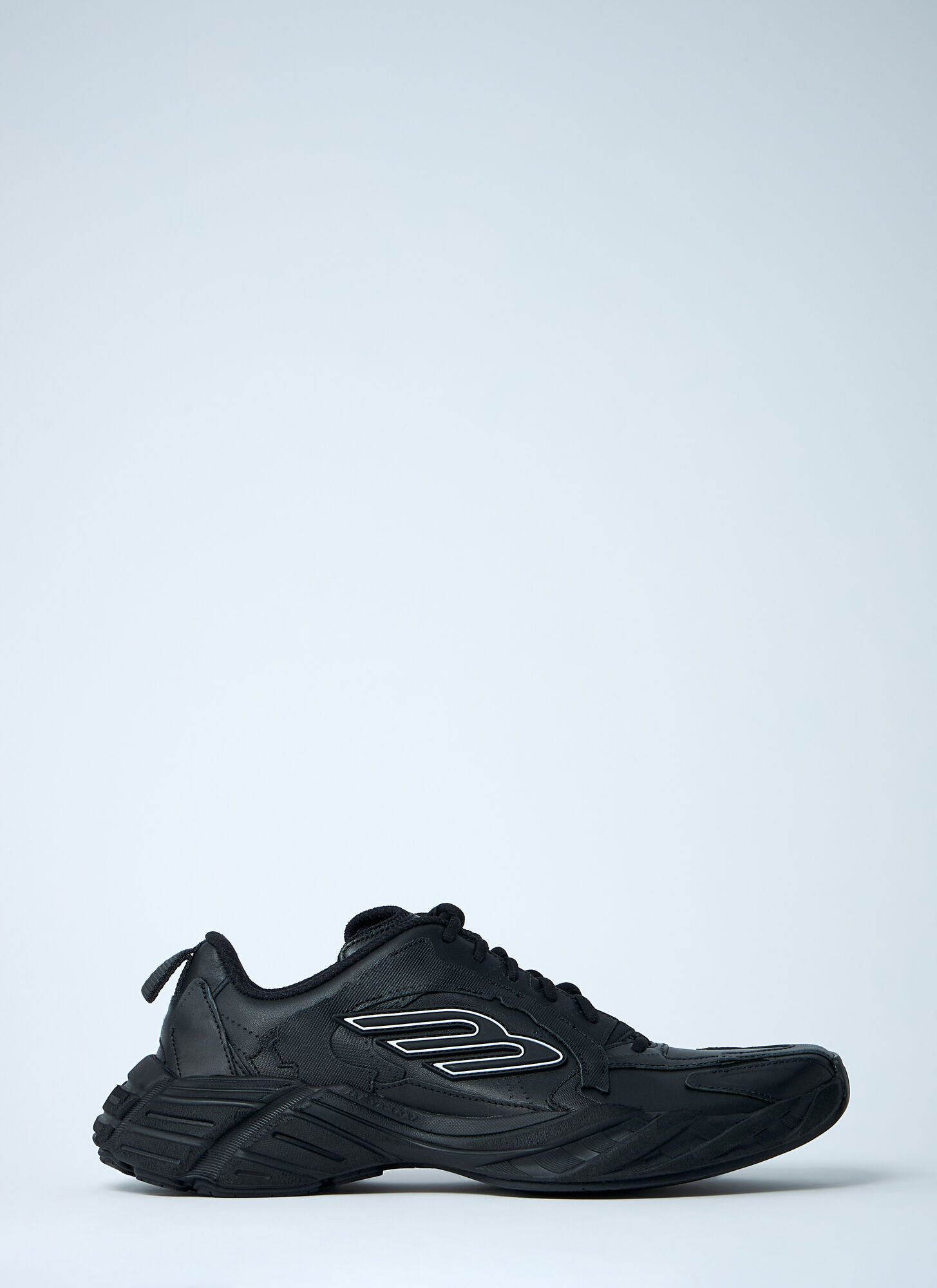 Balenciaga Monday 3b Sports Icon Leather Sneakers