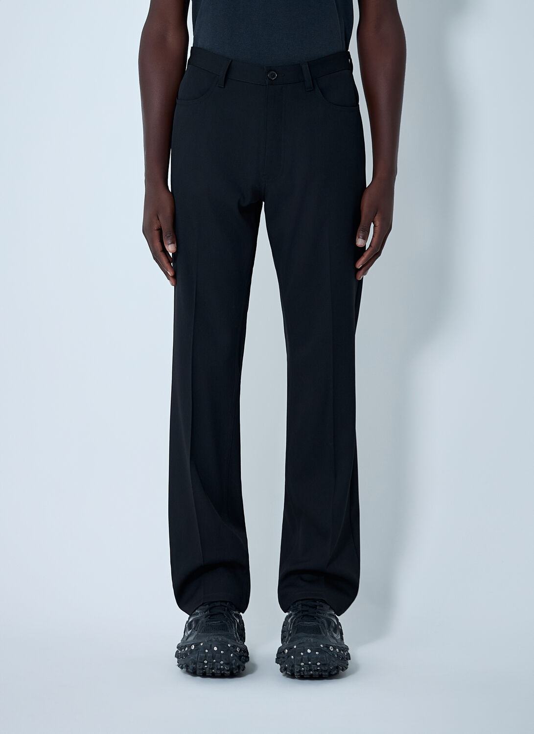Balenciaga Tailored Wool-blend Pants - Man Pants Black Eu - 46　バレンシアガ テーラード ウールブレンド パンツ - マン パンツ ブラック Eu - 46 Balenciaga