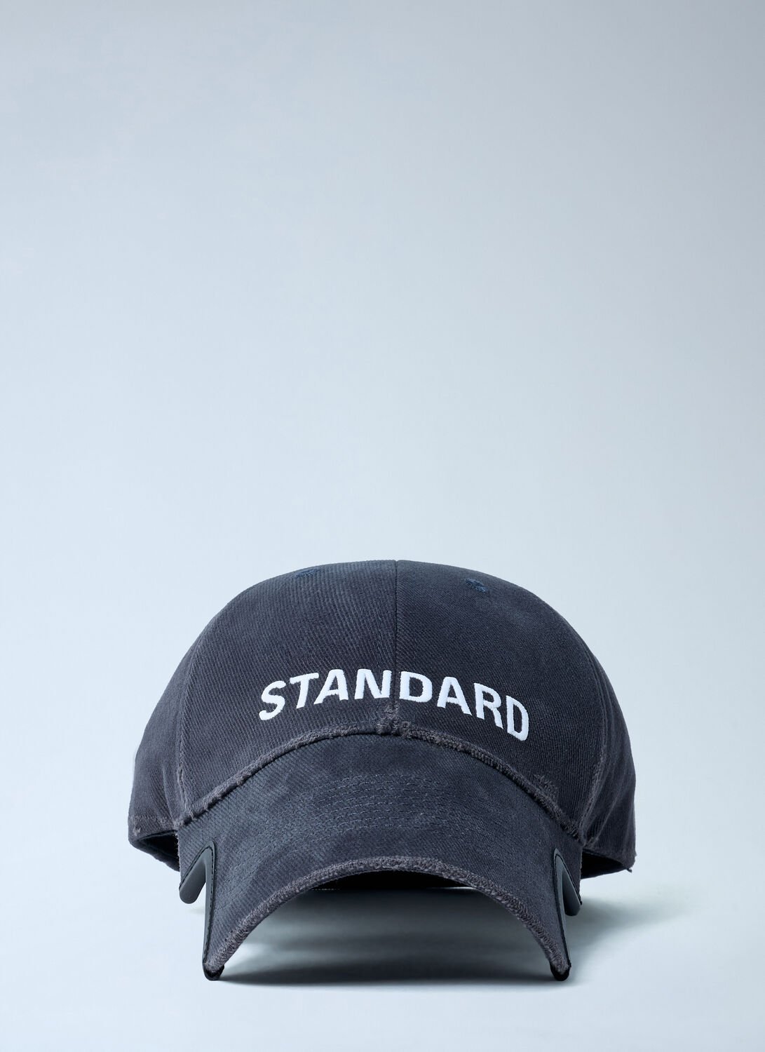 Balenciaga Men Text Motif Baseball Cap In Blue