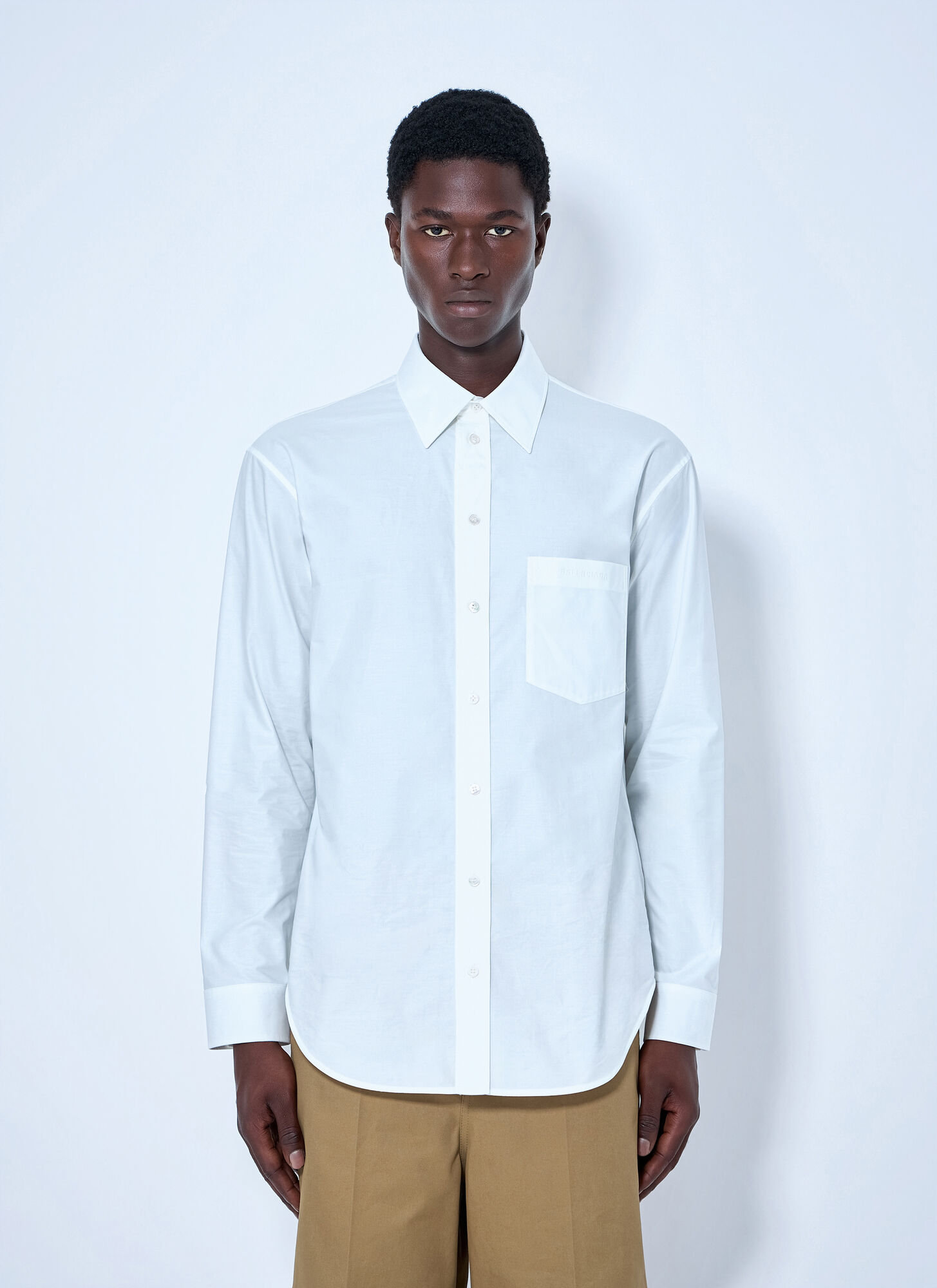 Balenciaga Cotton Poplin Shirt - Man Shirts White Eu - 46