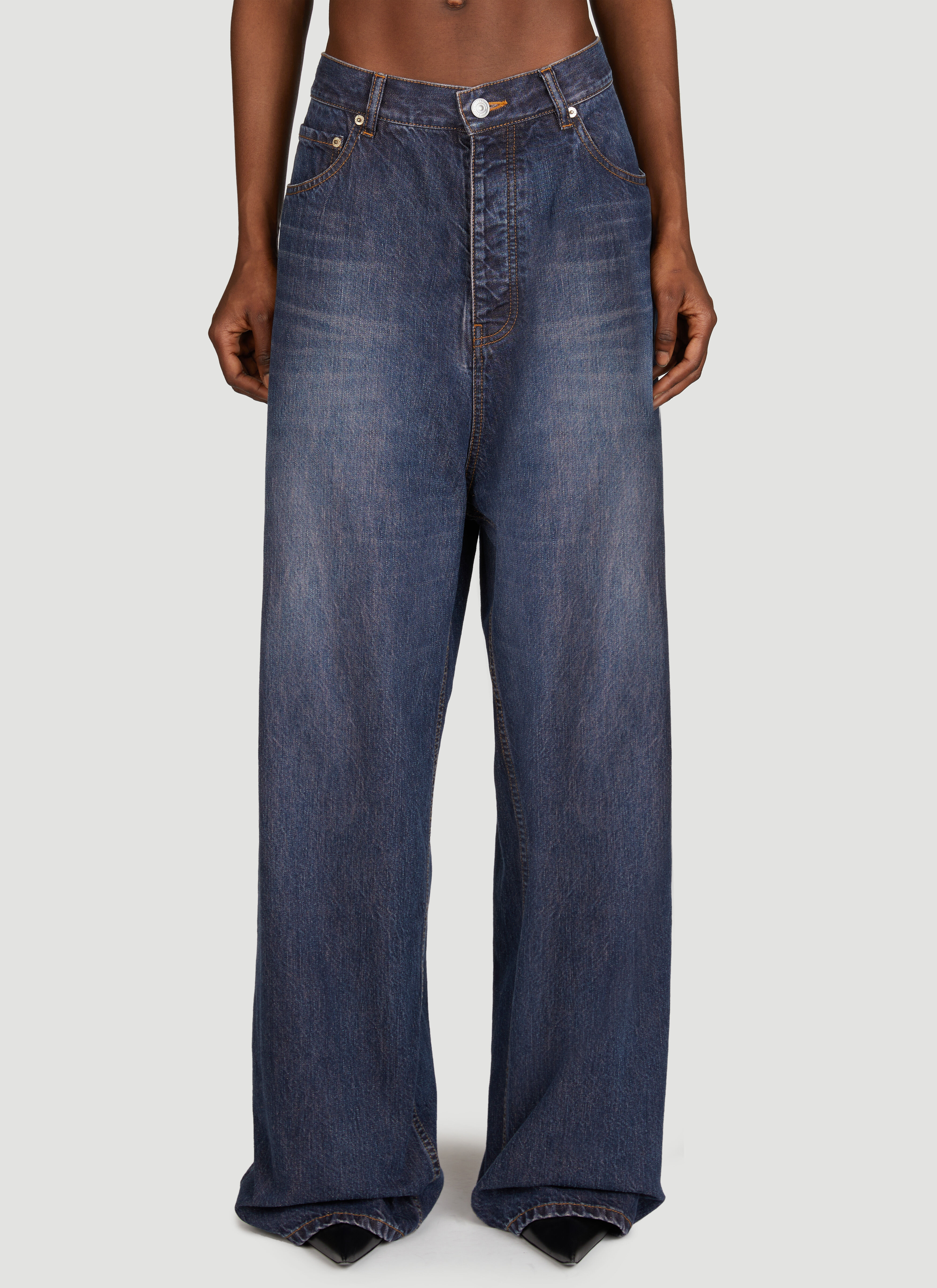 Balenciaga Baggy Pants Woman Jeans Blue S price in Dubai UAE
