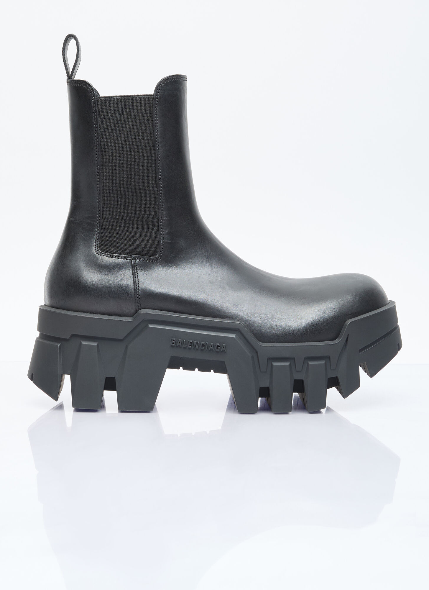 Shop Balenciaga Bulldozer Chelsea Boots In Black
