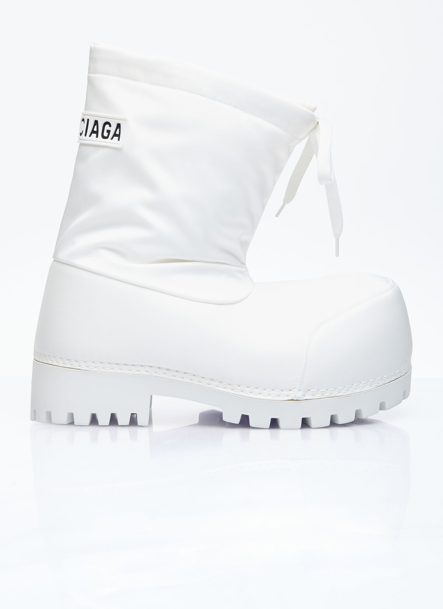 Balenciaga Alaska Nylon Snow Boots In White