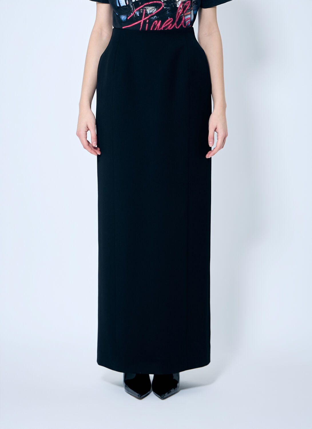 Balenciaga Hourglass Maxi Skirt - Woman Skirts Black Fr - 34