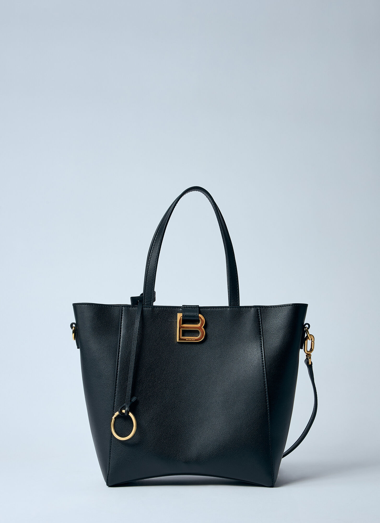 Balenciaga Small Hourglass Soft Tote Bag - Woman Shoulder Bags Black One Size