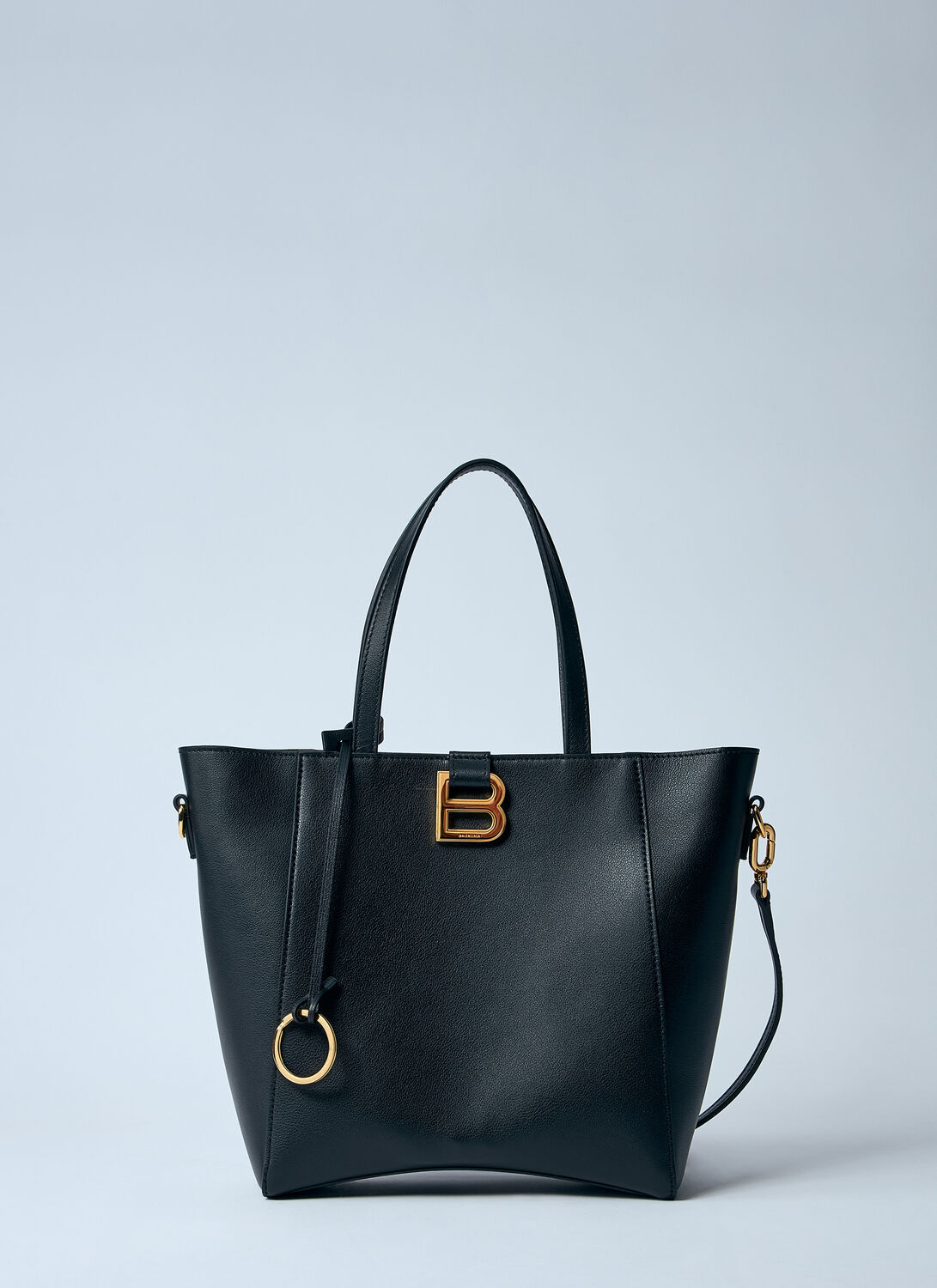 Balenciaga Women Small Hourglass Soft Tote Bag In Black