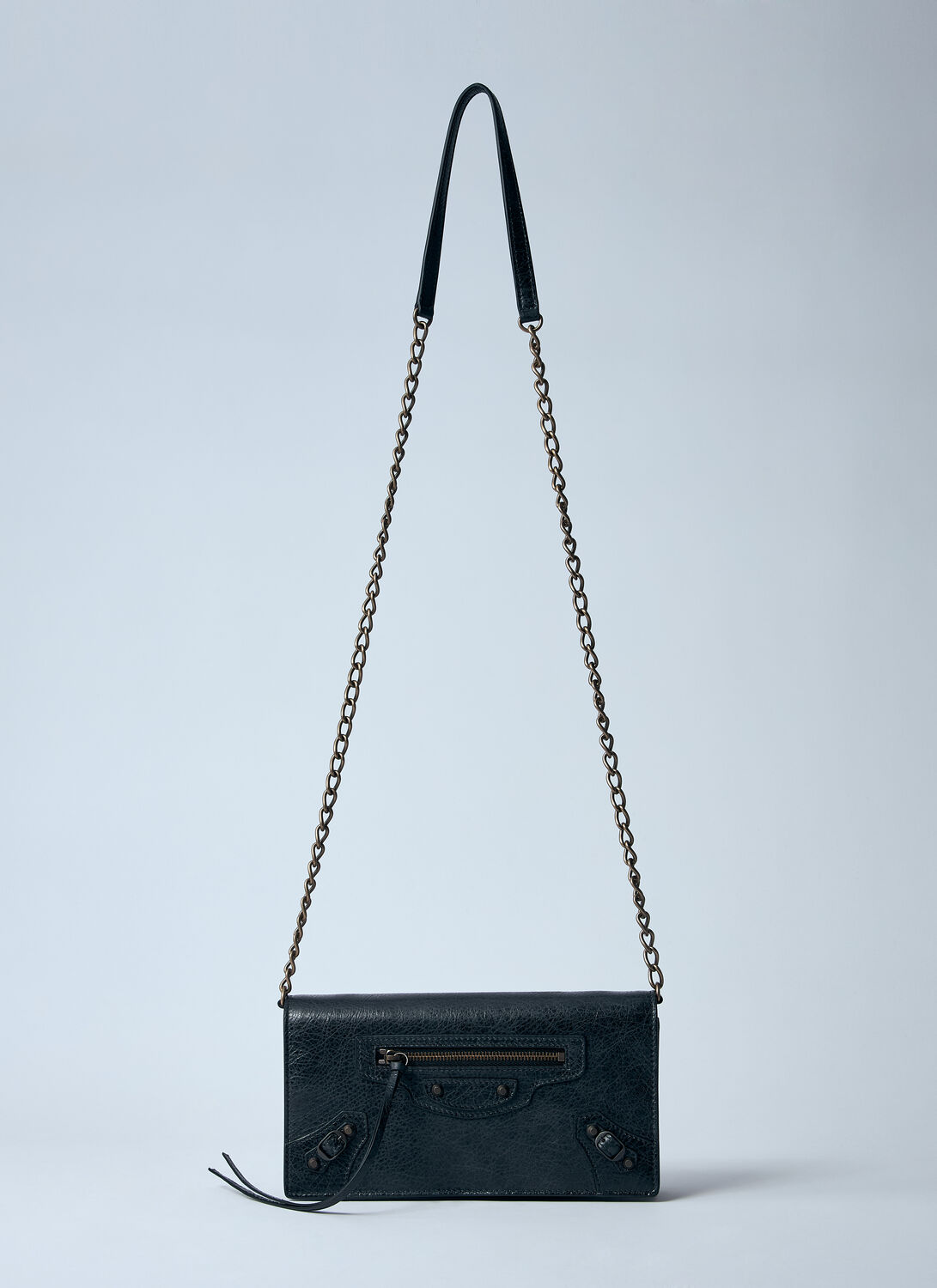 Balenciaga Le City Chain Wallet In Black