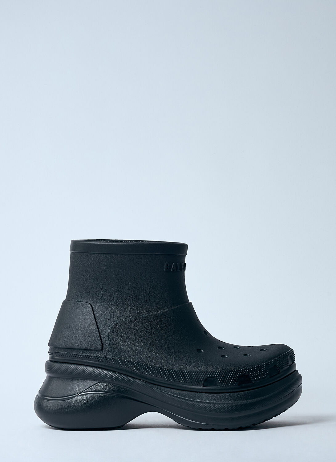 Balenciaga + Crocs Eva Rubber Platform Ankle Boots In Black