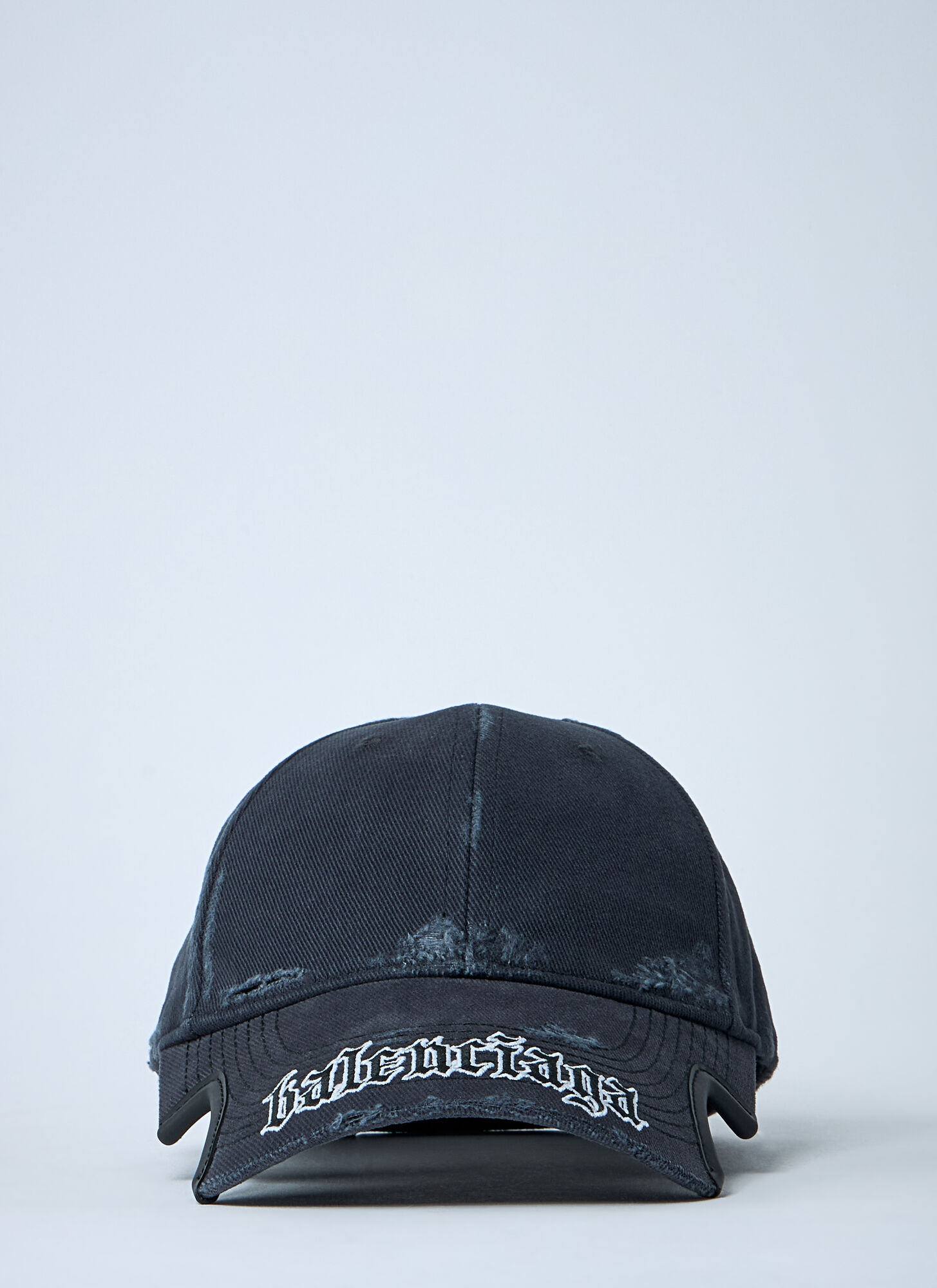 Balenciaga Black Drill Blackletter Script Cap In Black