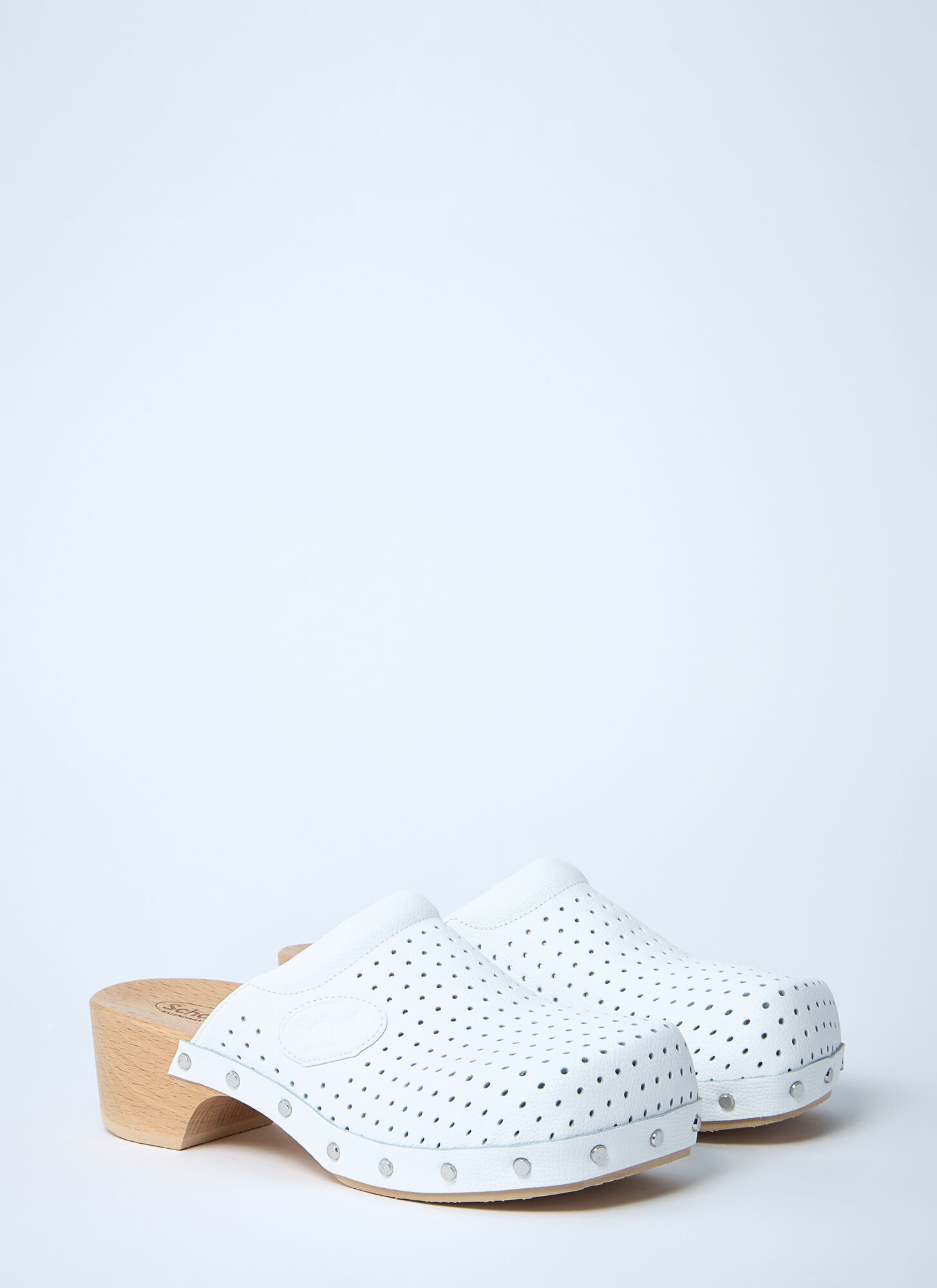  Balenciaga Balenciaga Perforated Heeled Clogs - Frau Slip Ons White Eu - 38 