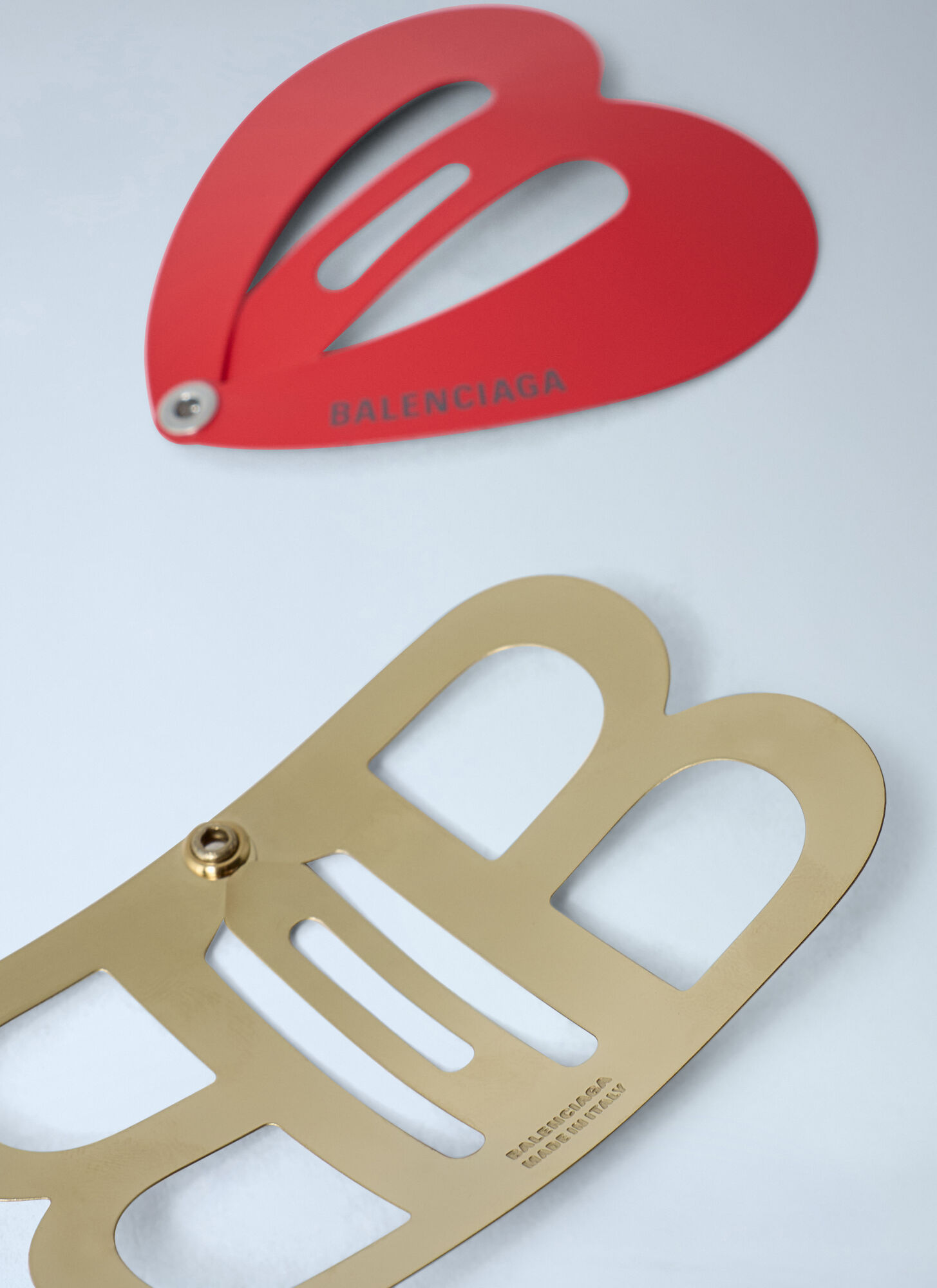  Balenciaga Balenciaga Set Of Two Bazr Lov Bb Hair Clips - Frau Schmuck Red One Size 