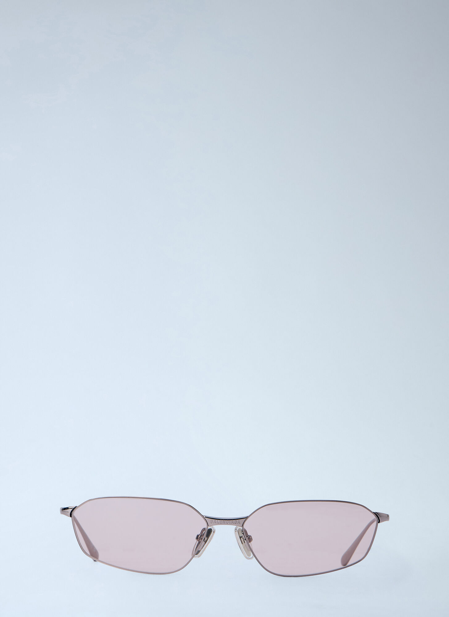 Balenciaga Invisible Oval Sunglasses - Woman Sunglasses Pink One Size　バレンシアガ インビジブル オーバル サングラス - 女性サングラス ピンク フリーサイズ Balenciaga