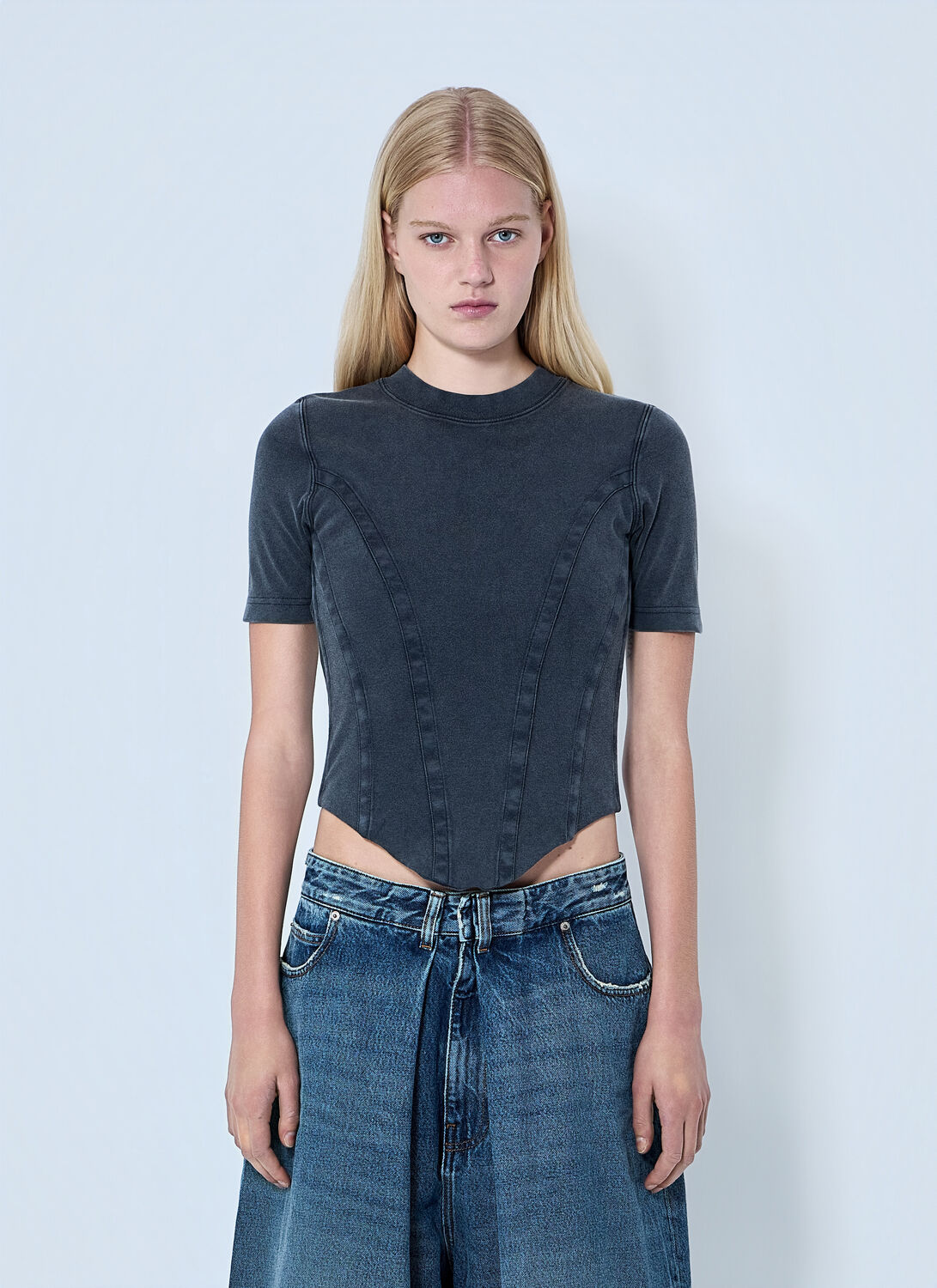 Balenciaga Cotton Jersey T-shirt - Woman T-shirts Navy M　バレンシアガ コットン ジャージ T シャツ - 女性 T シャツ ネイビー M Balenciaga
